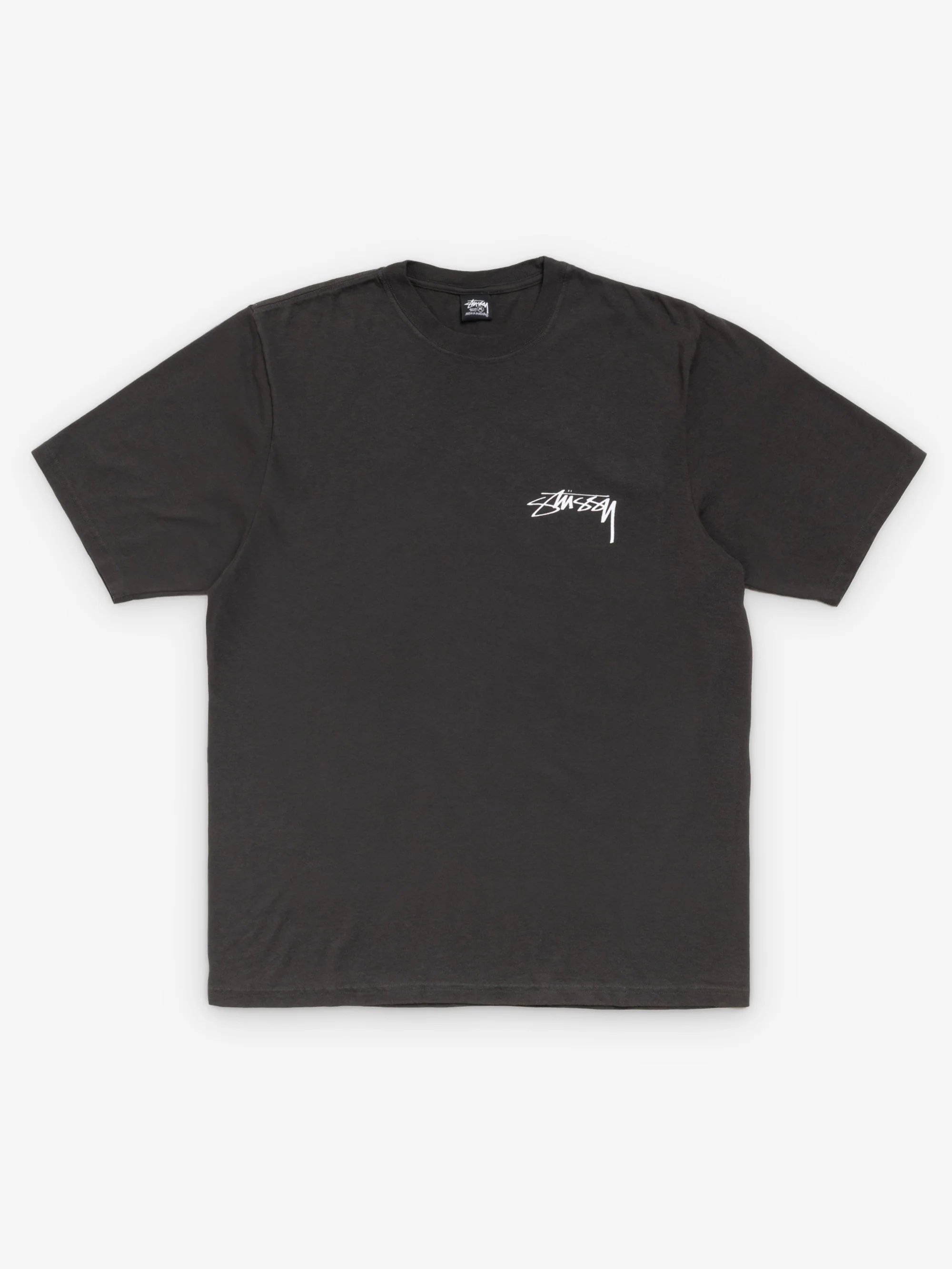 Stussy Skate Stack Pig. Dyed Tee - Faded Black