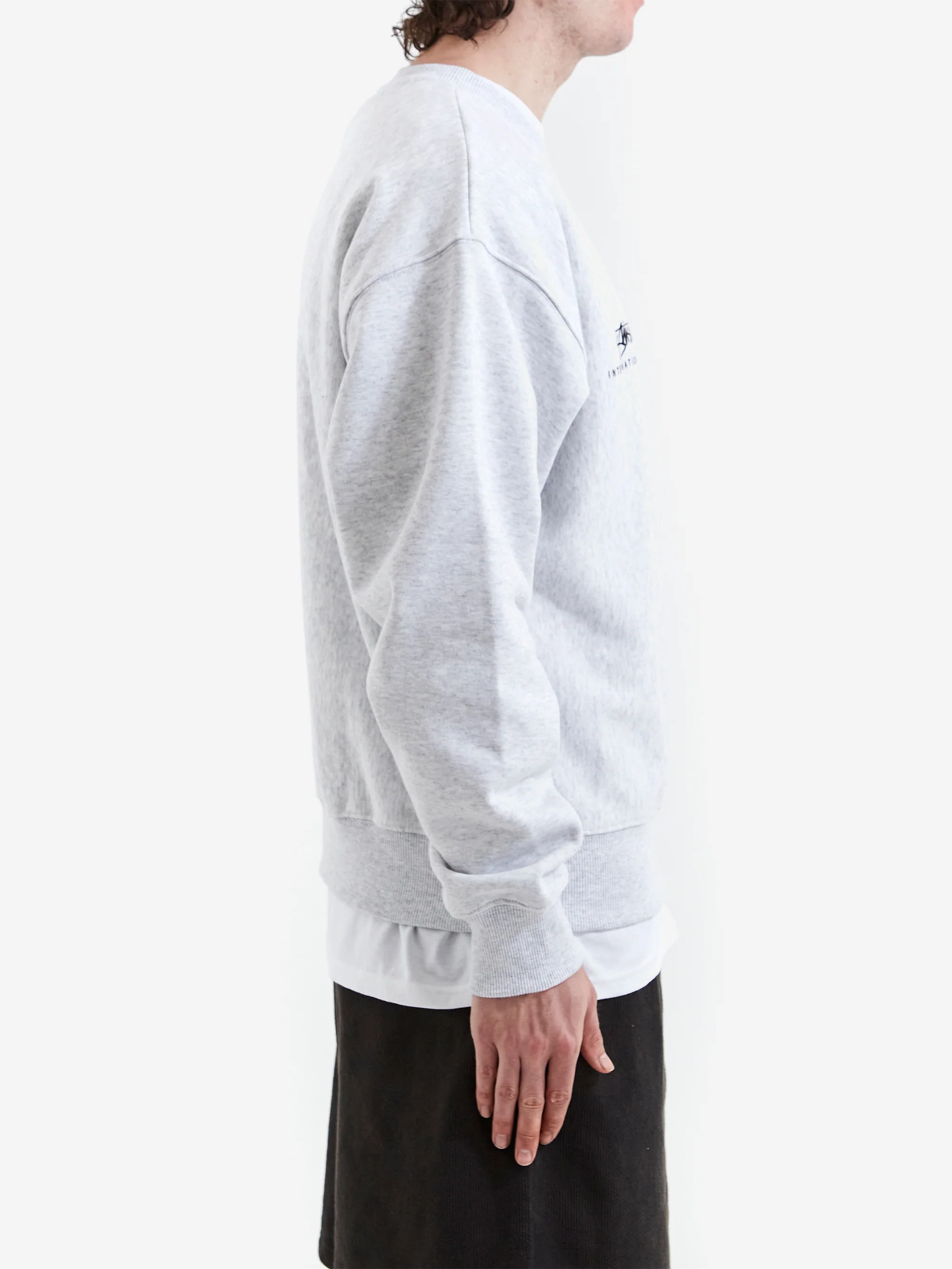 Stussy Smooth 80 Crew - Ash Heather - Image 4