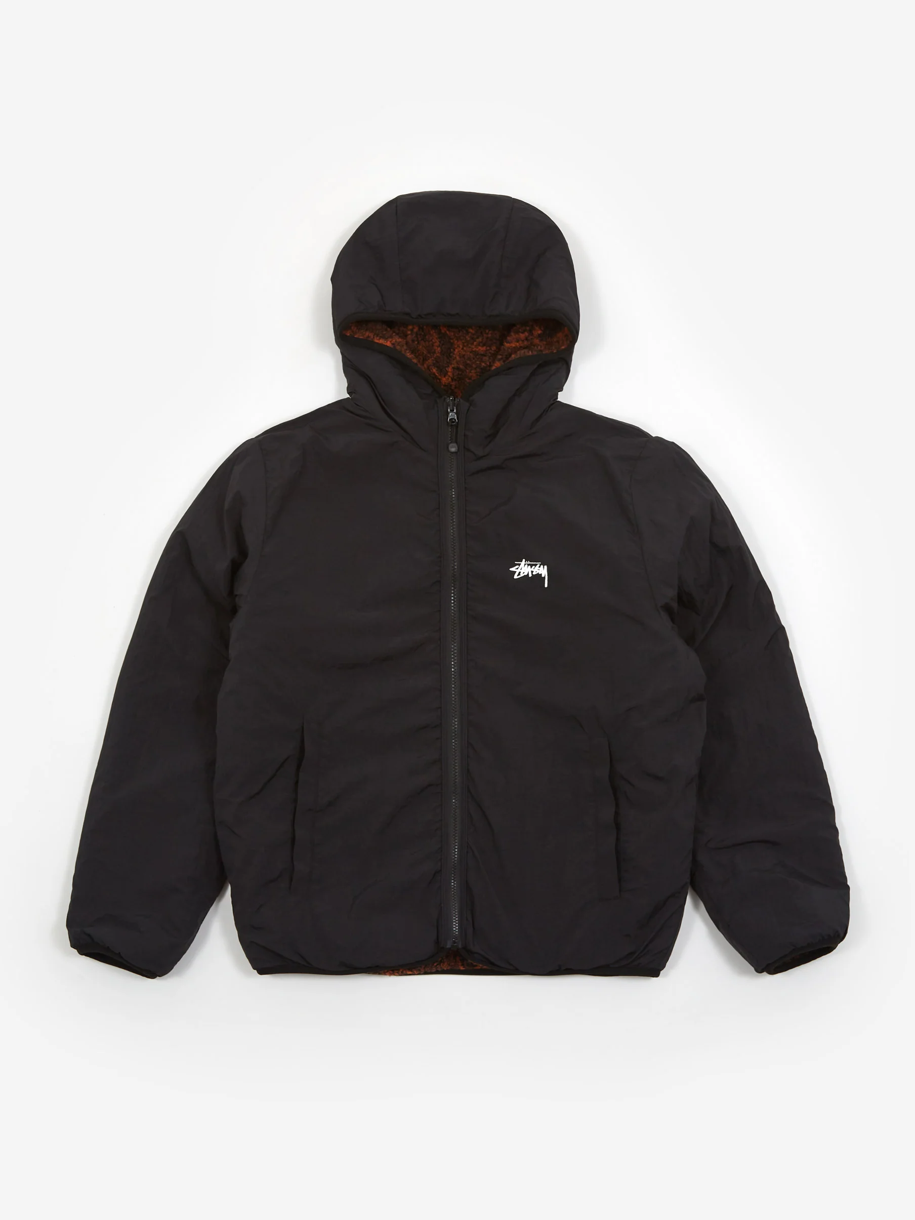 Stussy Snake Jacquard Sherpa Jacket - Brown - Image 3