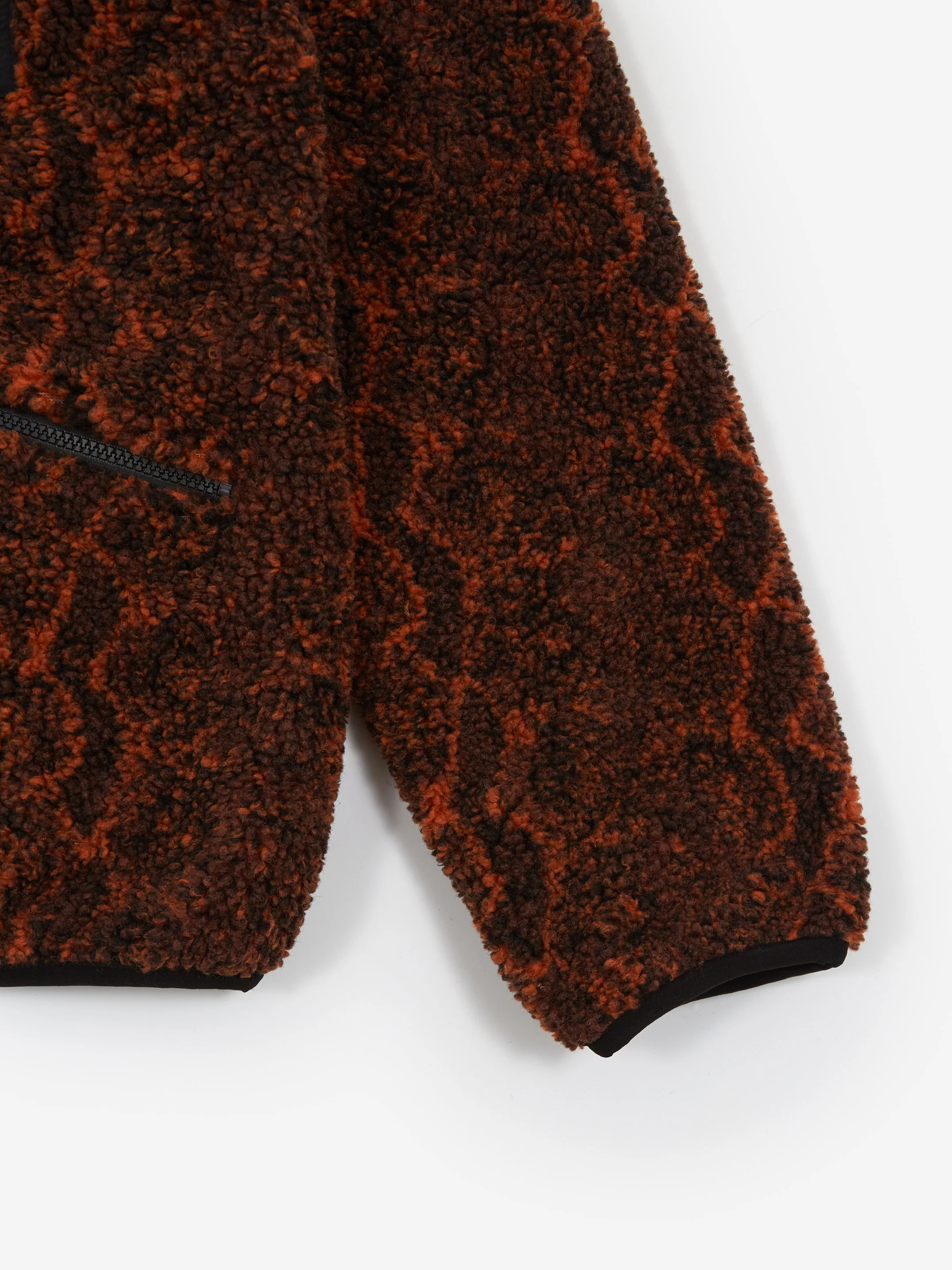 Stussy Snake Jacquard Sherpa Jacket - Brown - Image 6