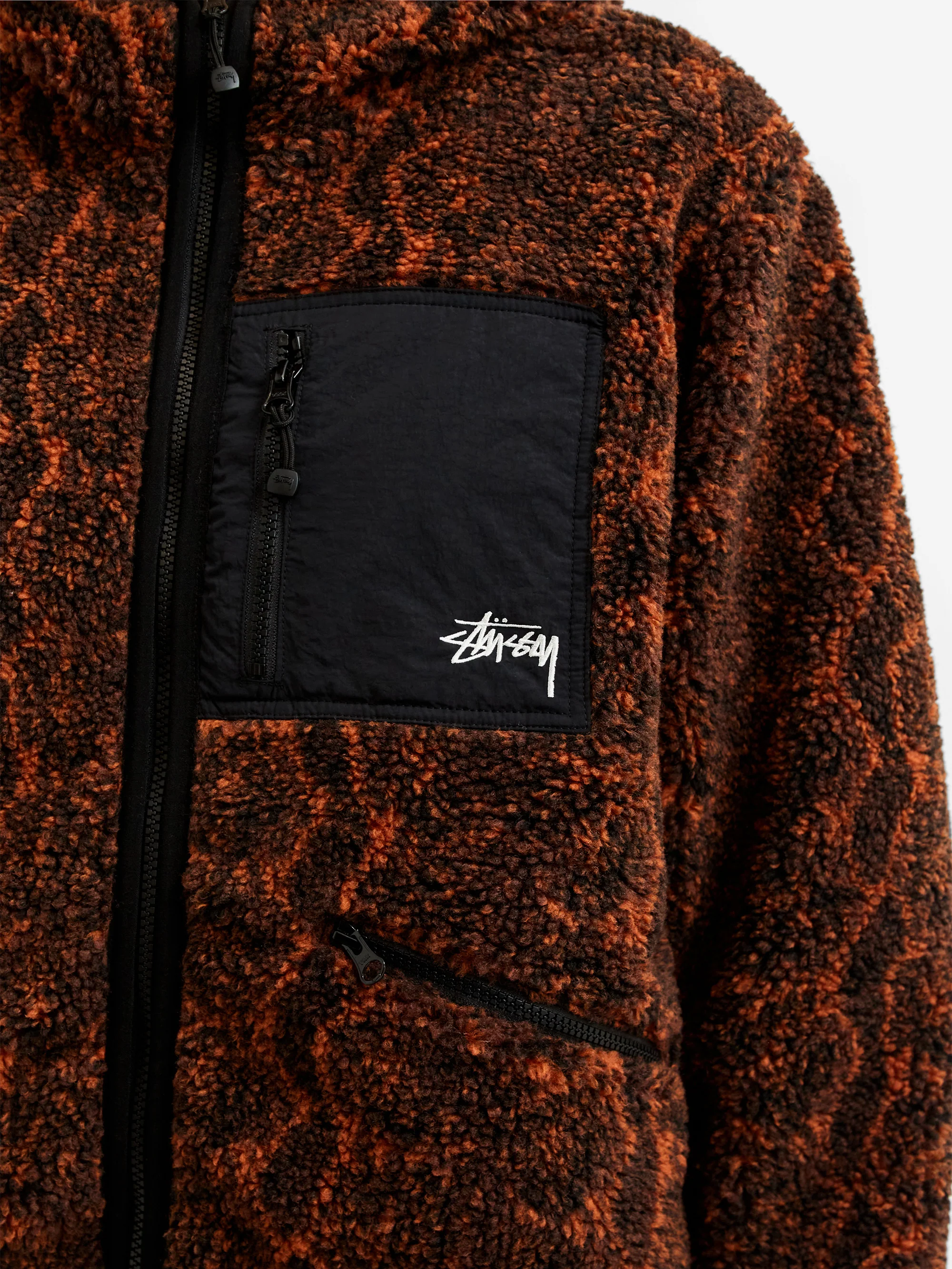 Stussy Snake Jacquard Sherpa Jacket W - Brown - Image 5