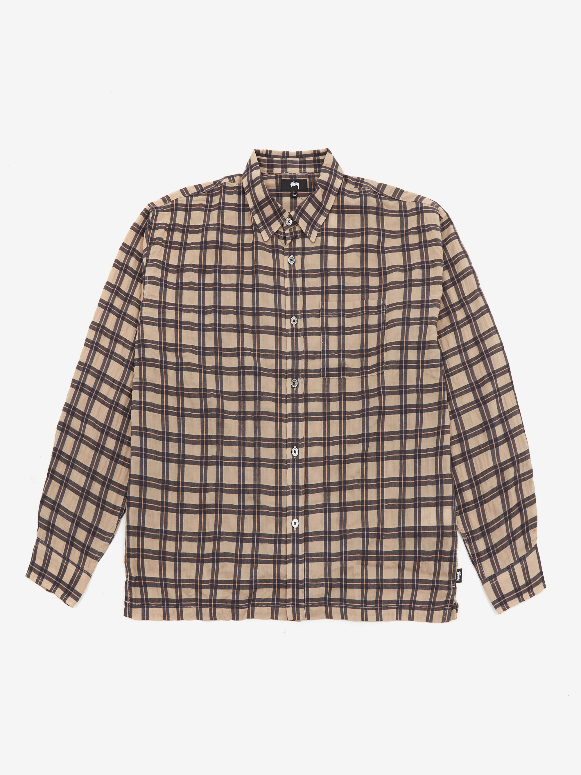 Stüssy Sonoma Plaid Long Sleeve Shirt - Tan