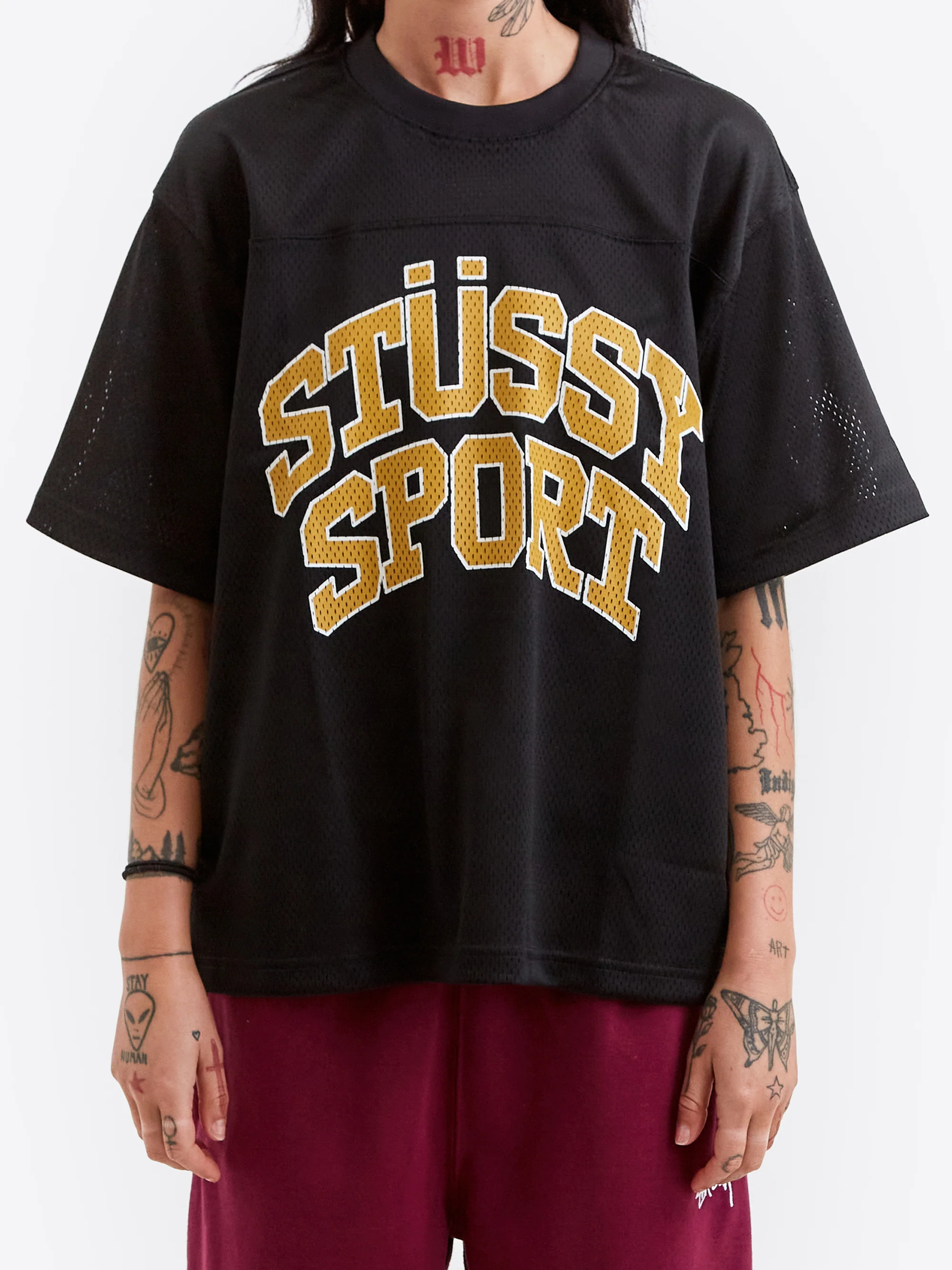 Stussy Sport Mesh Football Jersey - Black