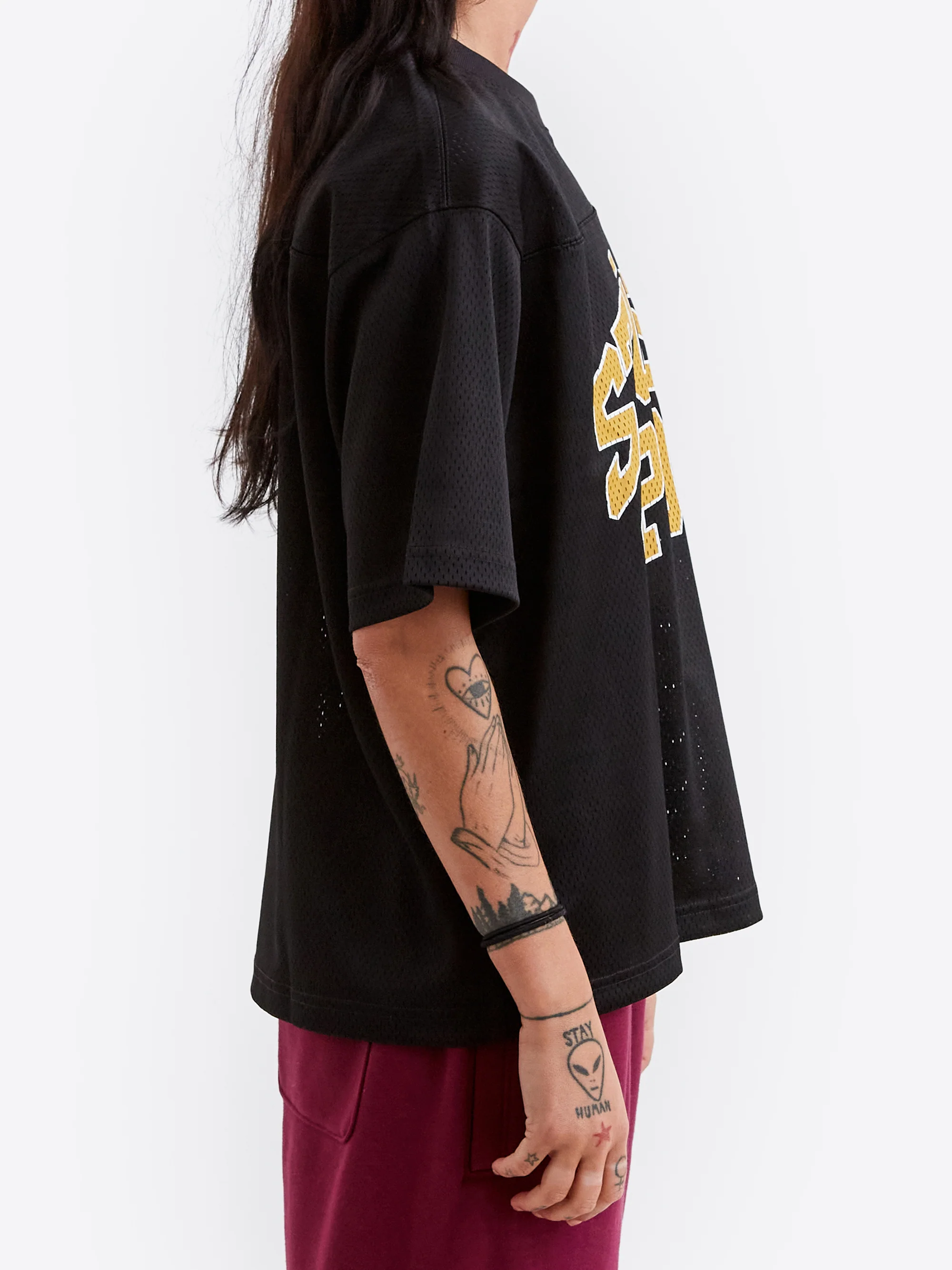 Stussy Sport Mesh Football Jersey - Black - Image 2