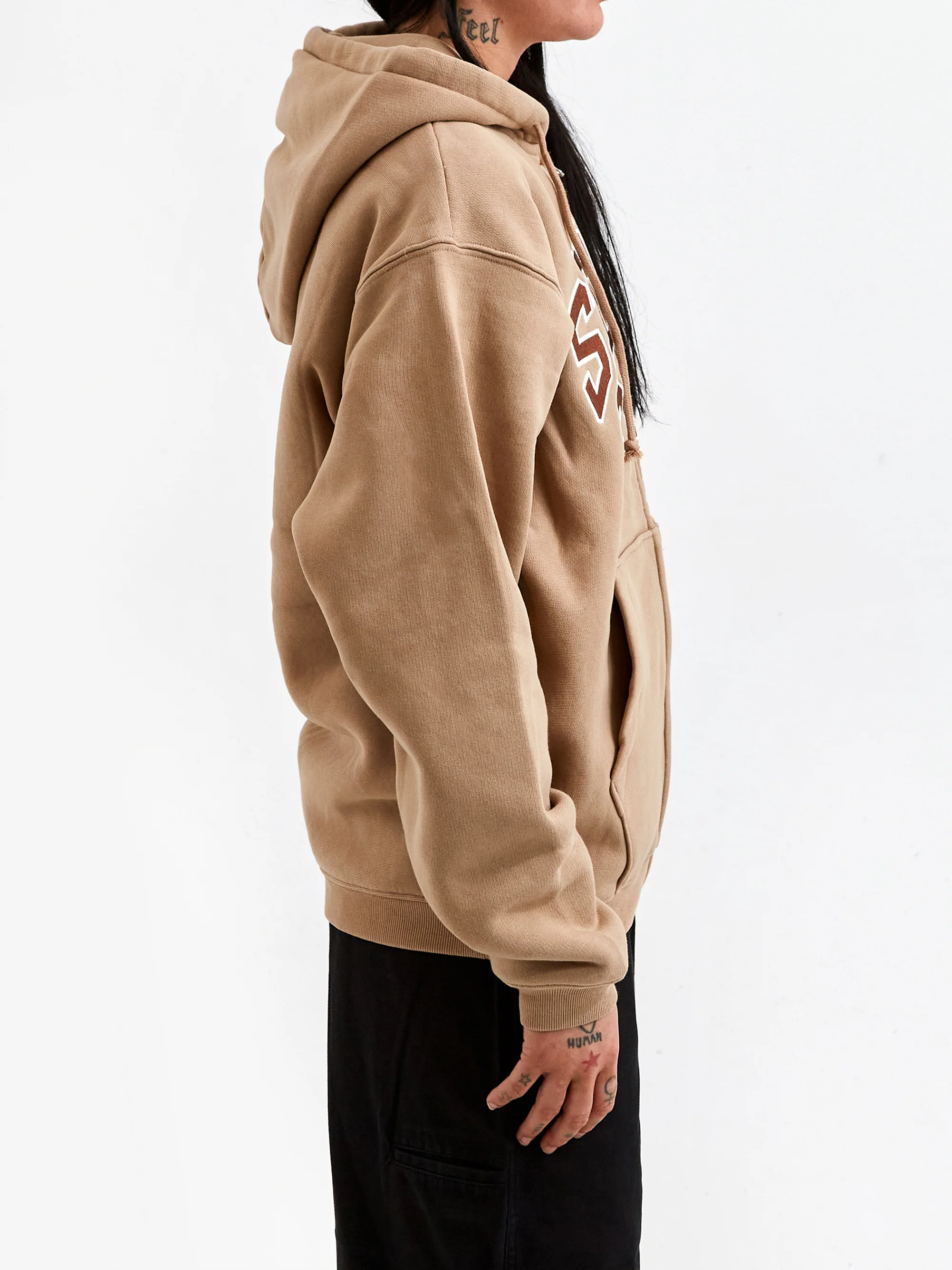Stüssy Sport Zip Hoodie - Tan - Image 2