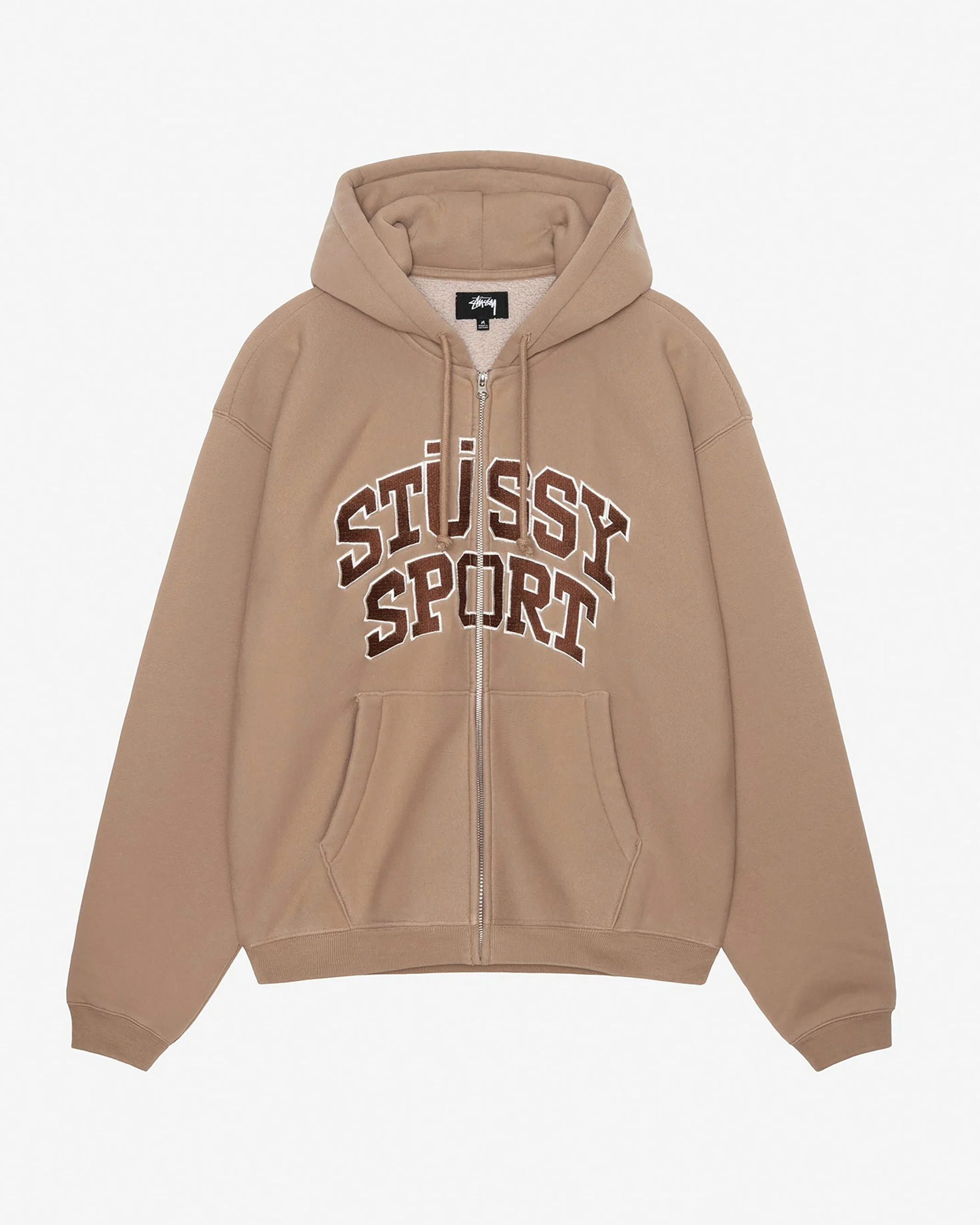 Stüssy Sport Zip Hoodie - Tan - Image 4