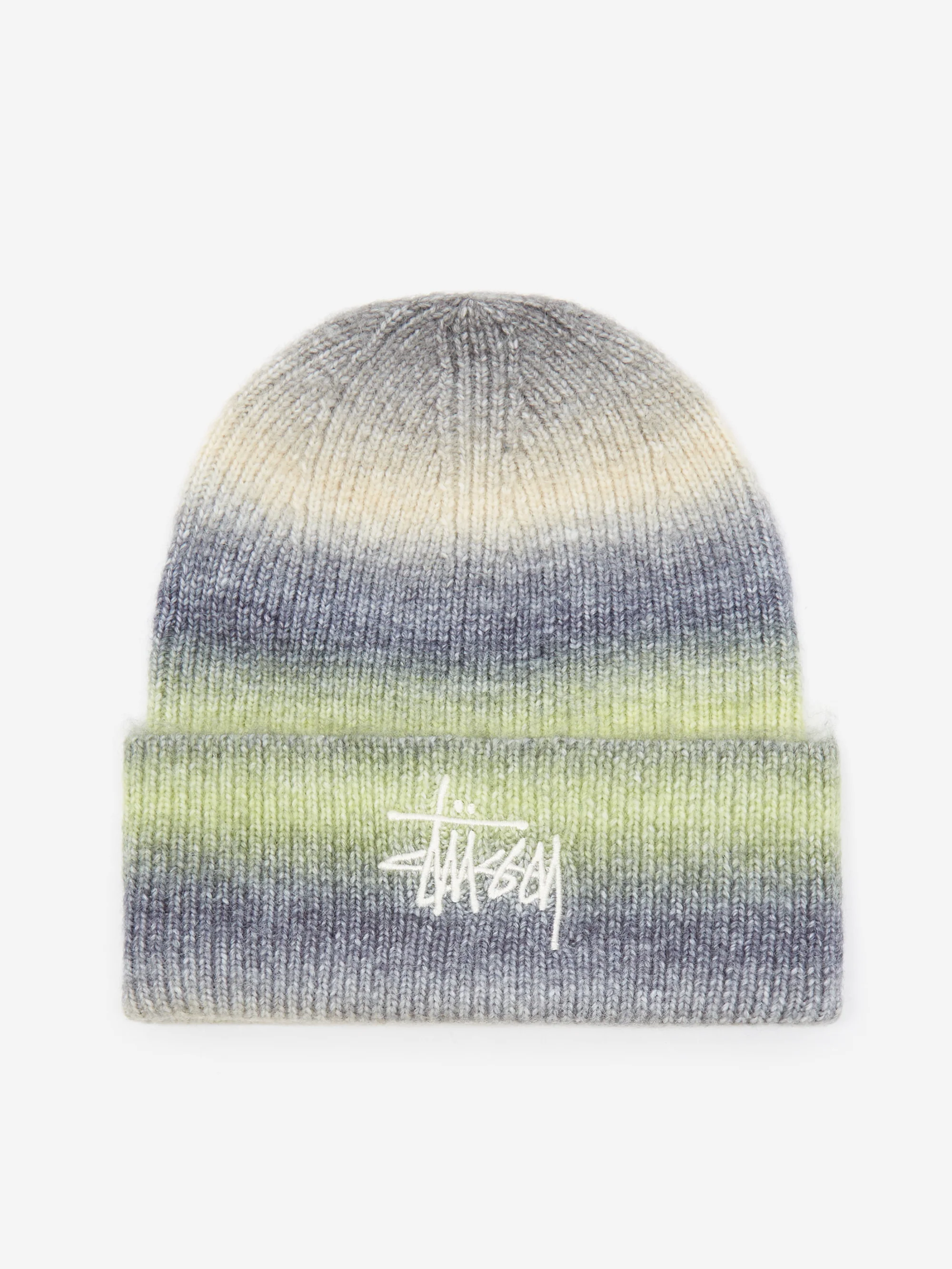 Stussy Spray Cuff Beanie - Lime Multi