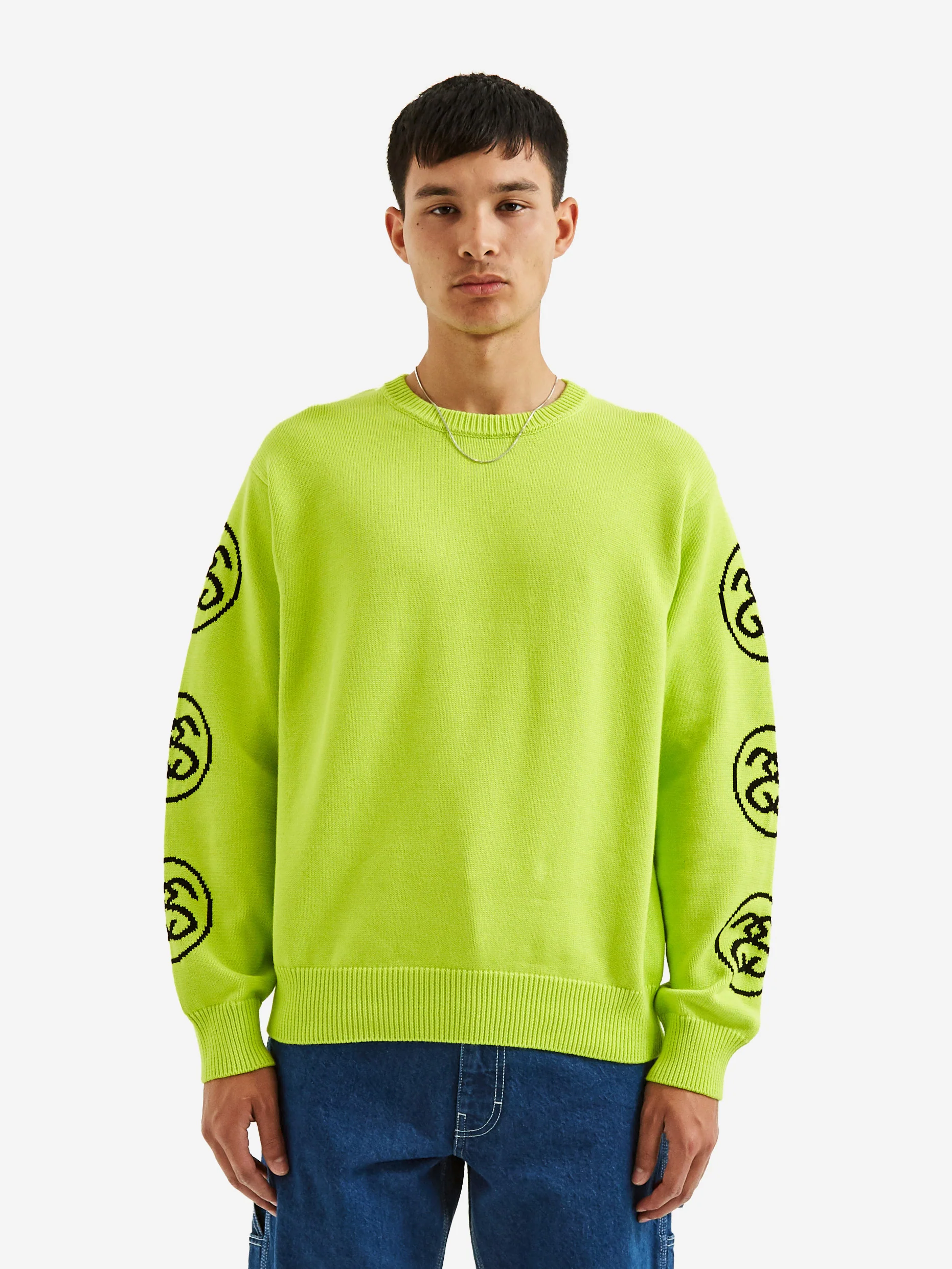 Stussy SS-Link Sweater - Lime - Image 5