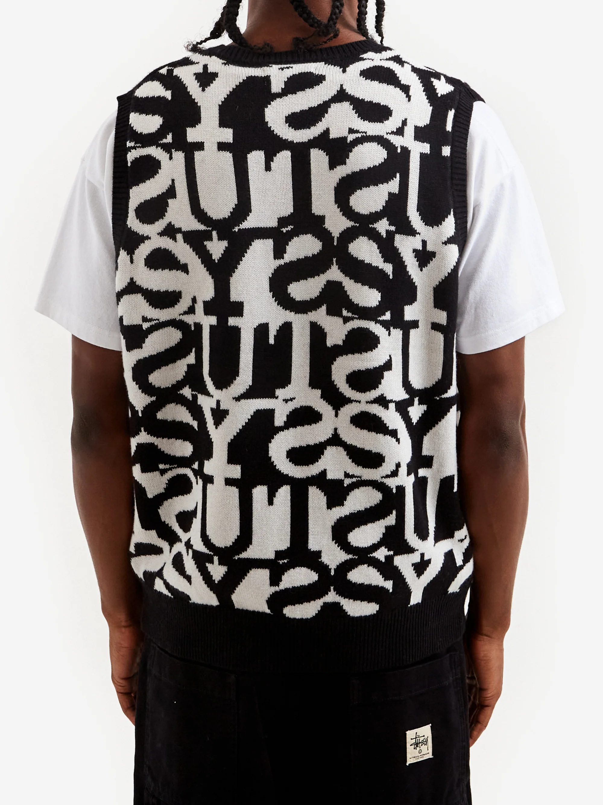 Stussy Stacked Sweater Vest - Ivory - Image 6