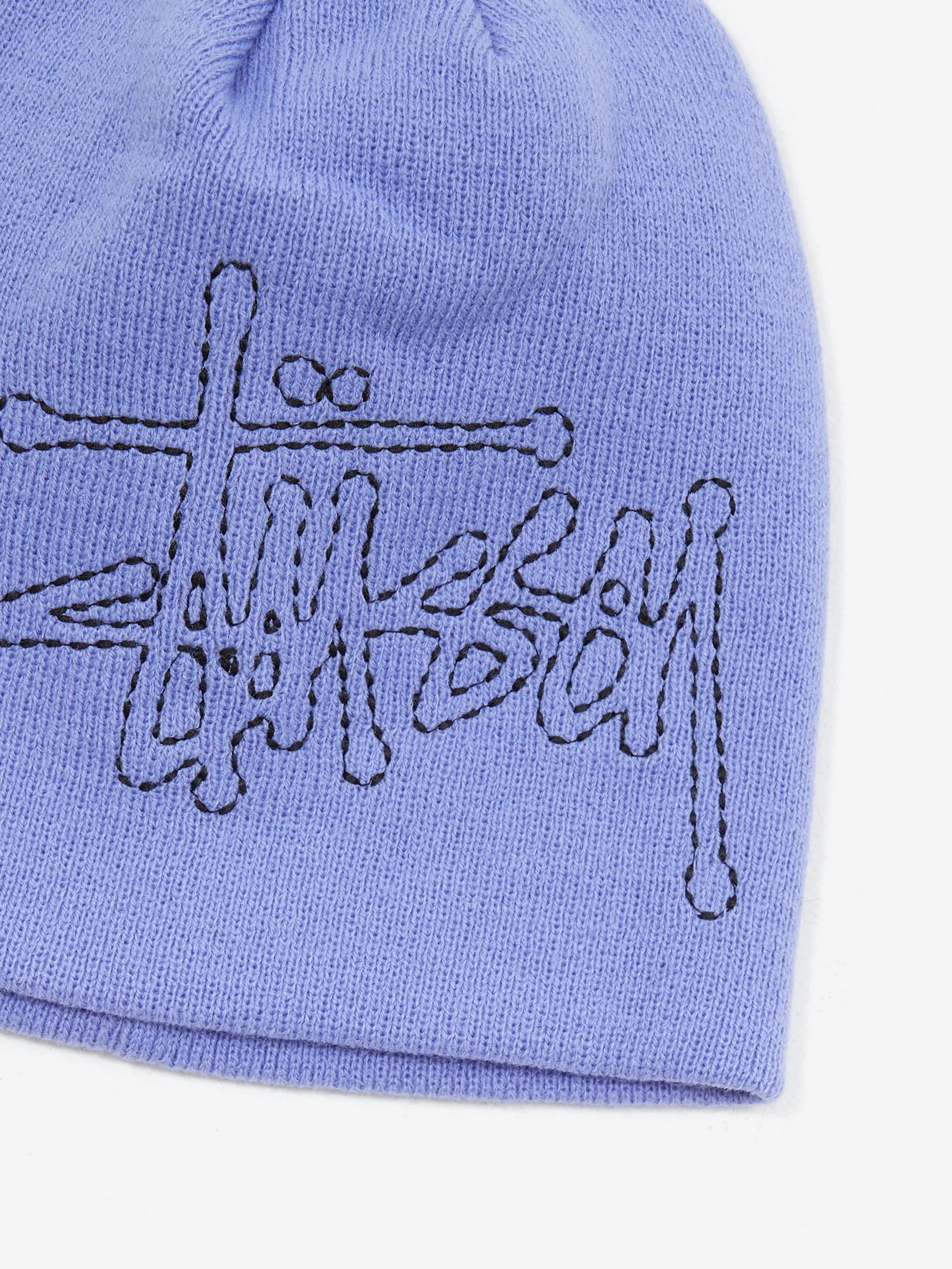 Stussy Stitch Basic Logo Skull Cap - Periwinkle - Image 2