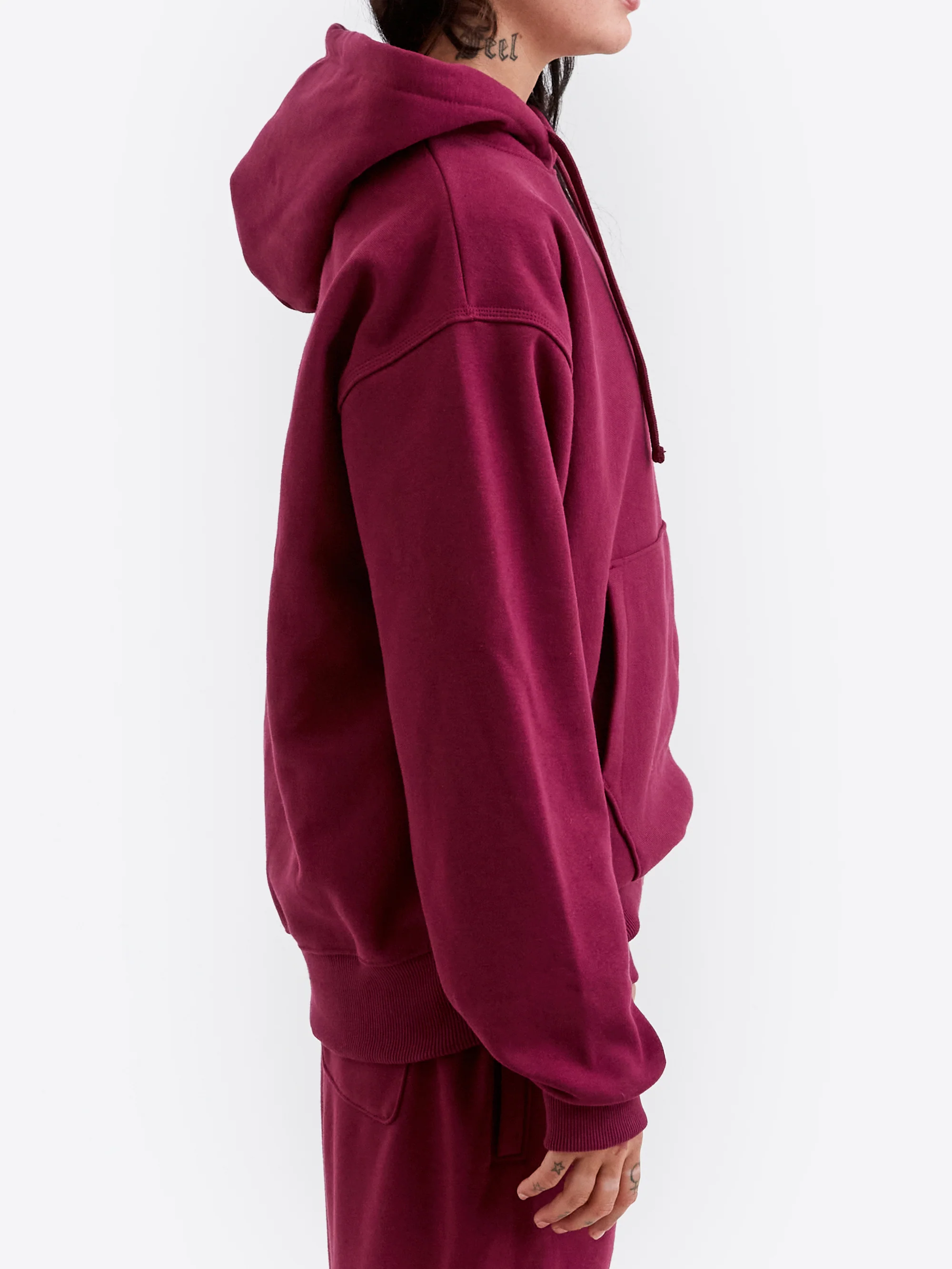Stussy Stock Logo Hood - Burgundy - Image 2