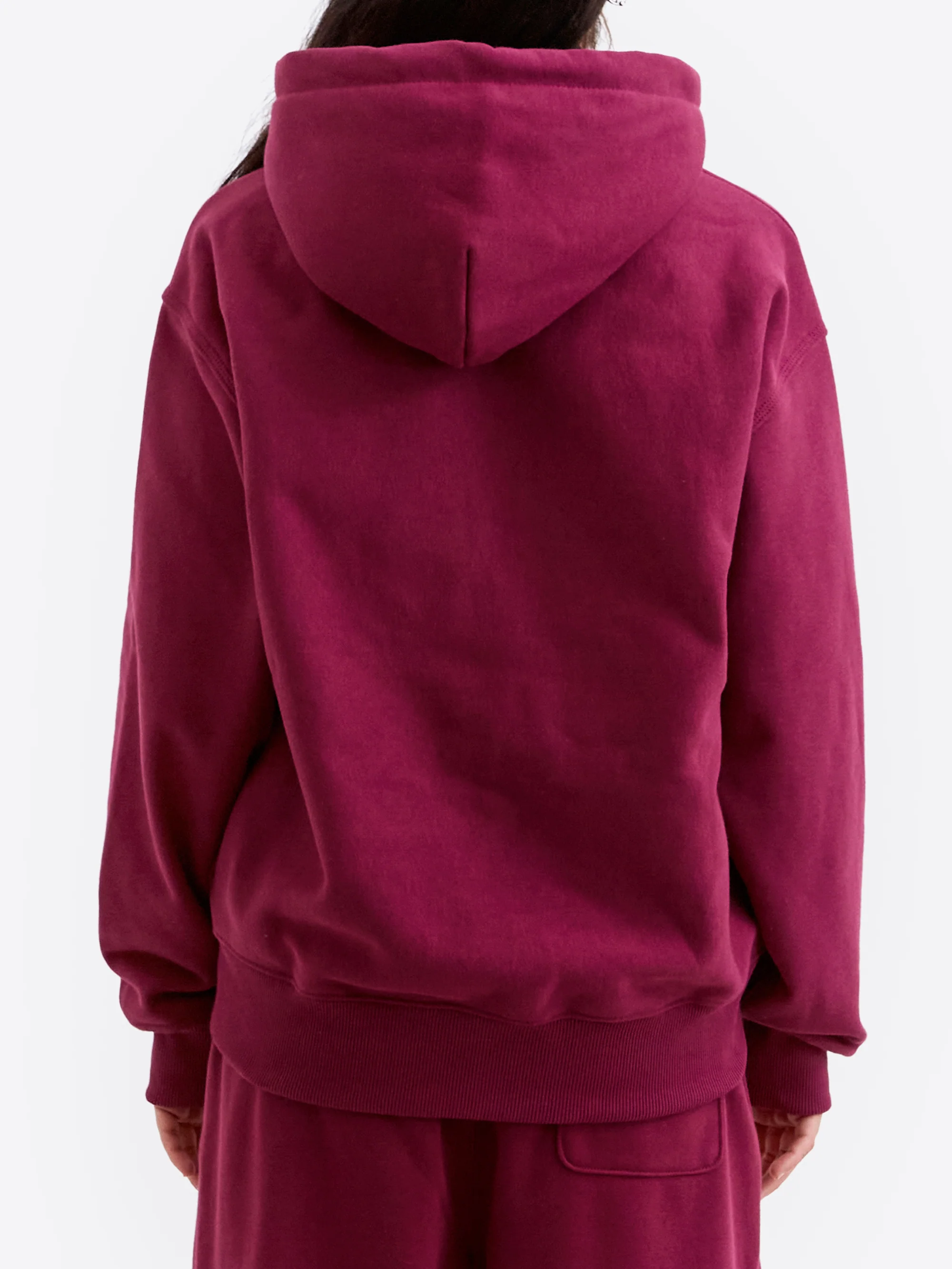 Stussy Stock Logo Hood - Burgundy - Image 3
