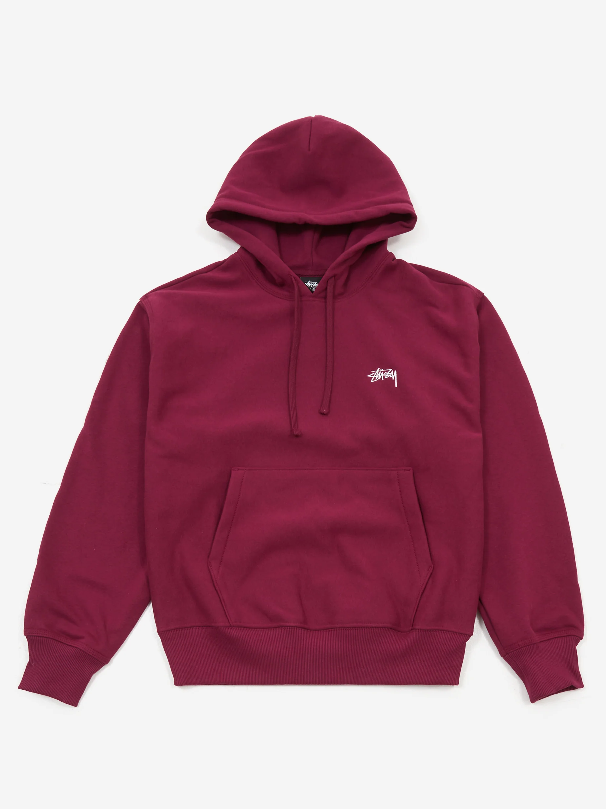 Stussy Stock Logo Hood - Burgundy - Image 4
