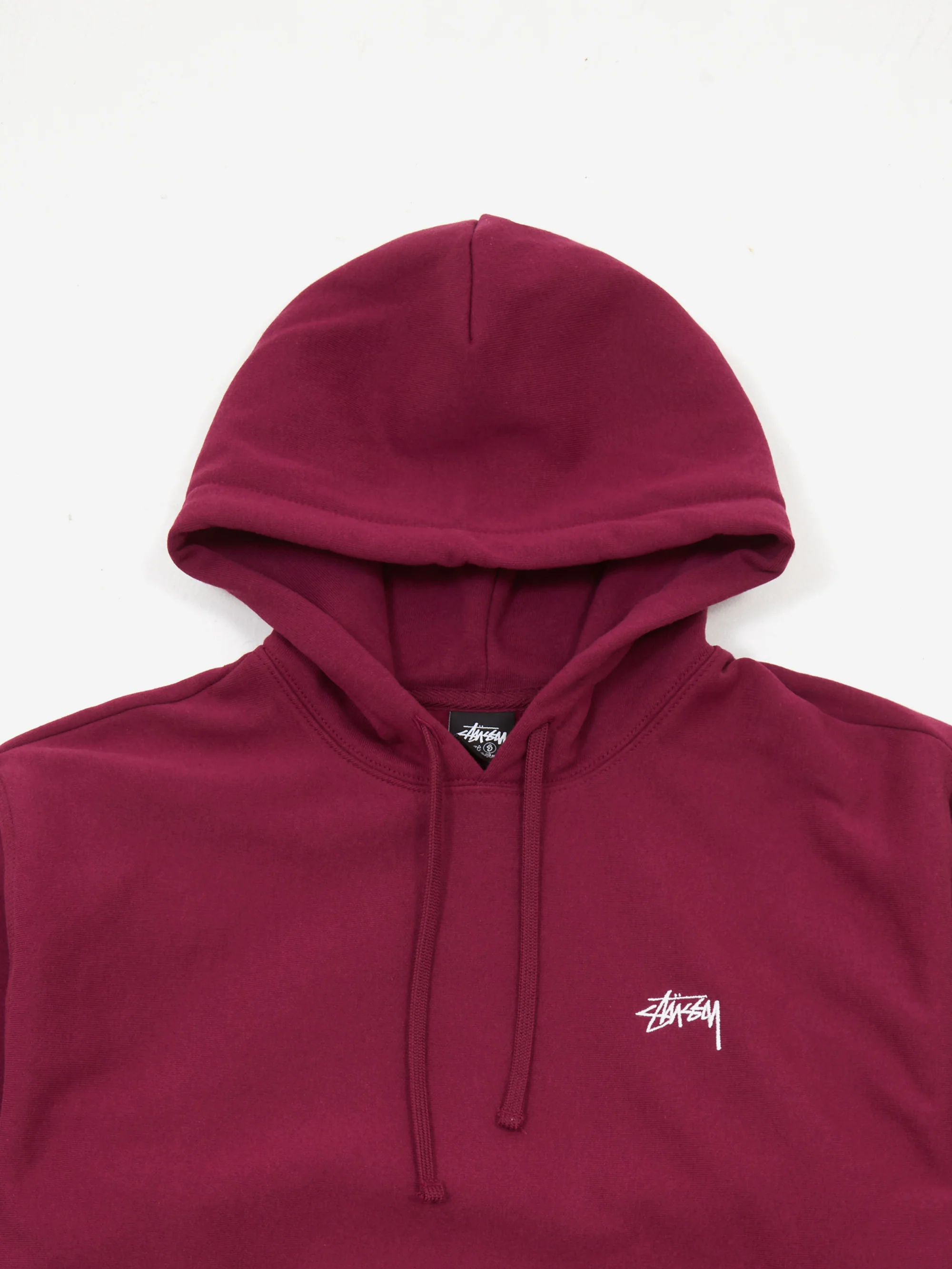 Stussy Stock Logo Hood - Burgundy - Image 5