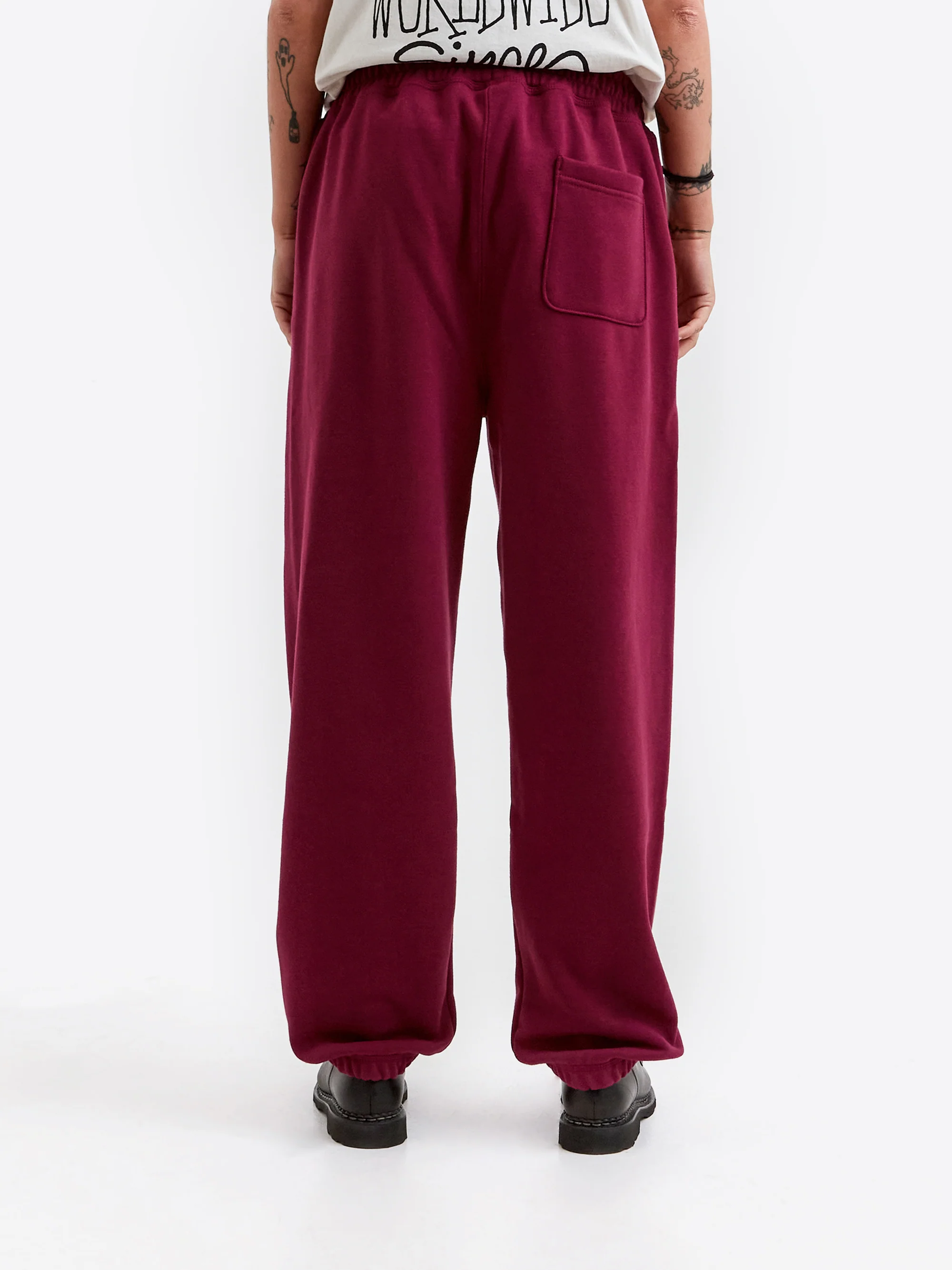 Stussy Stock Logo Pant - Burgundy - Image 3