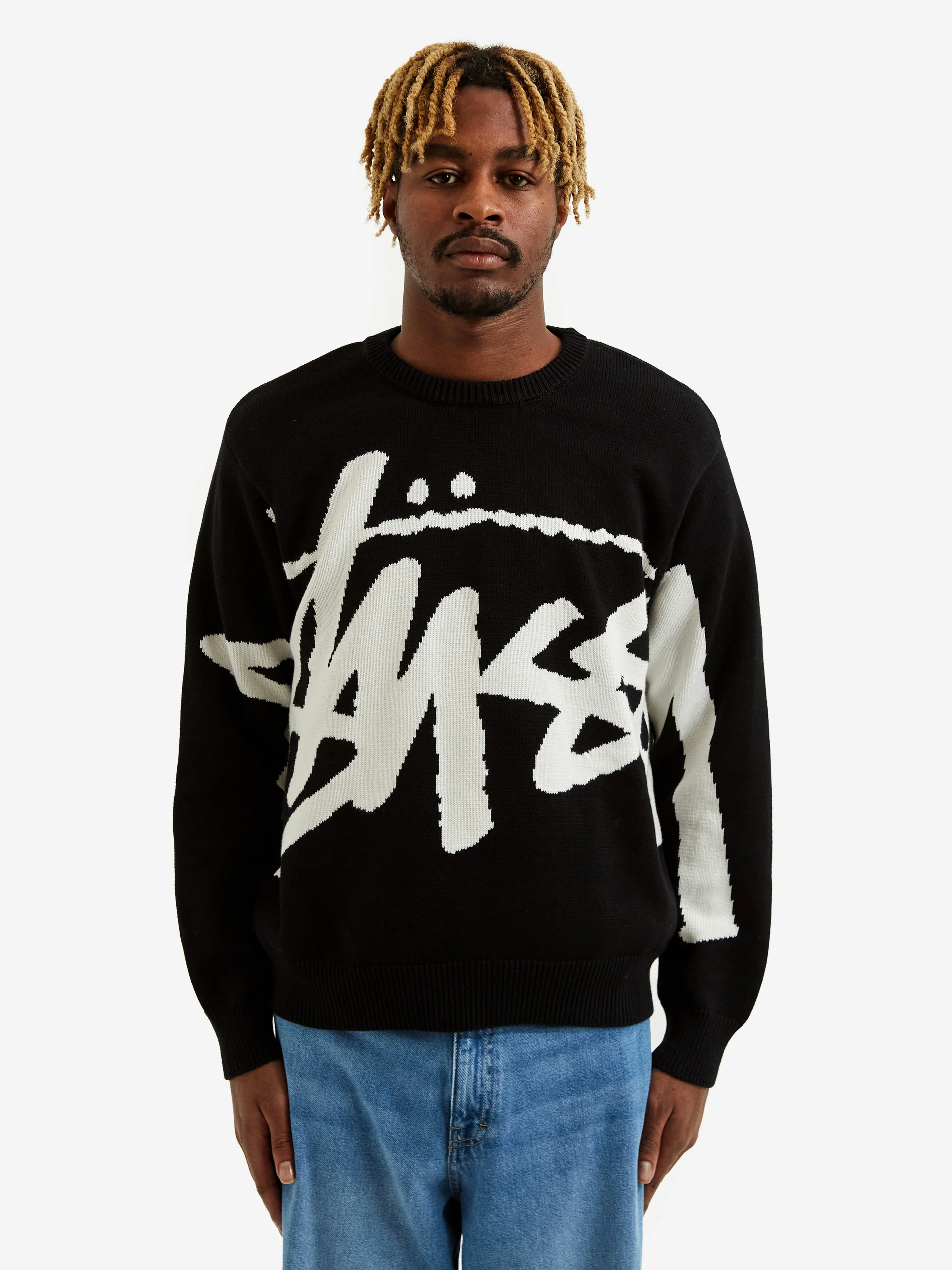 Stussy Stock Sweater - Black - Image 5