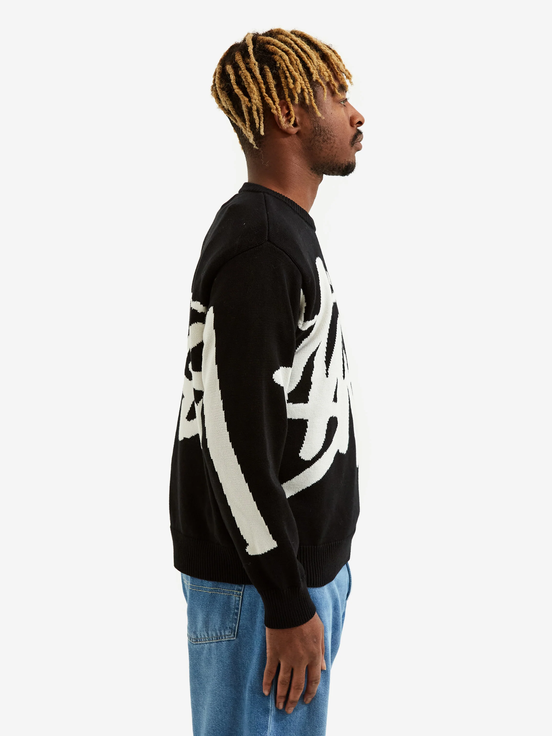 Stussy Stock Sweater - Black - Image 6