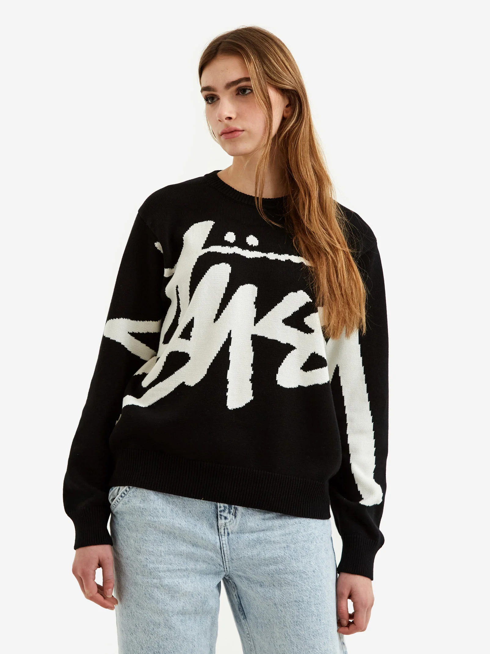 Stussy Stock Sweater W - Black - Image 3