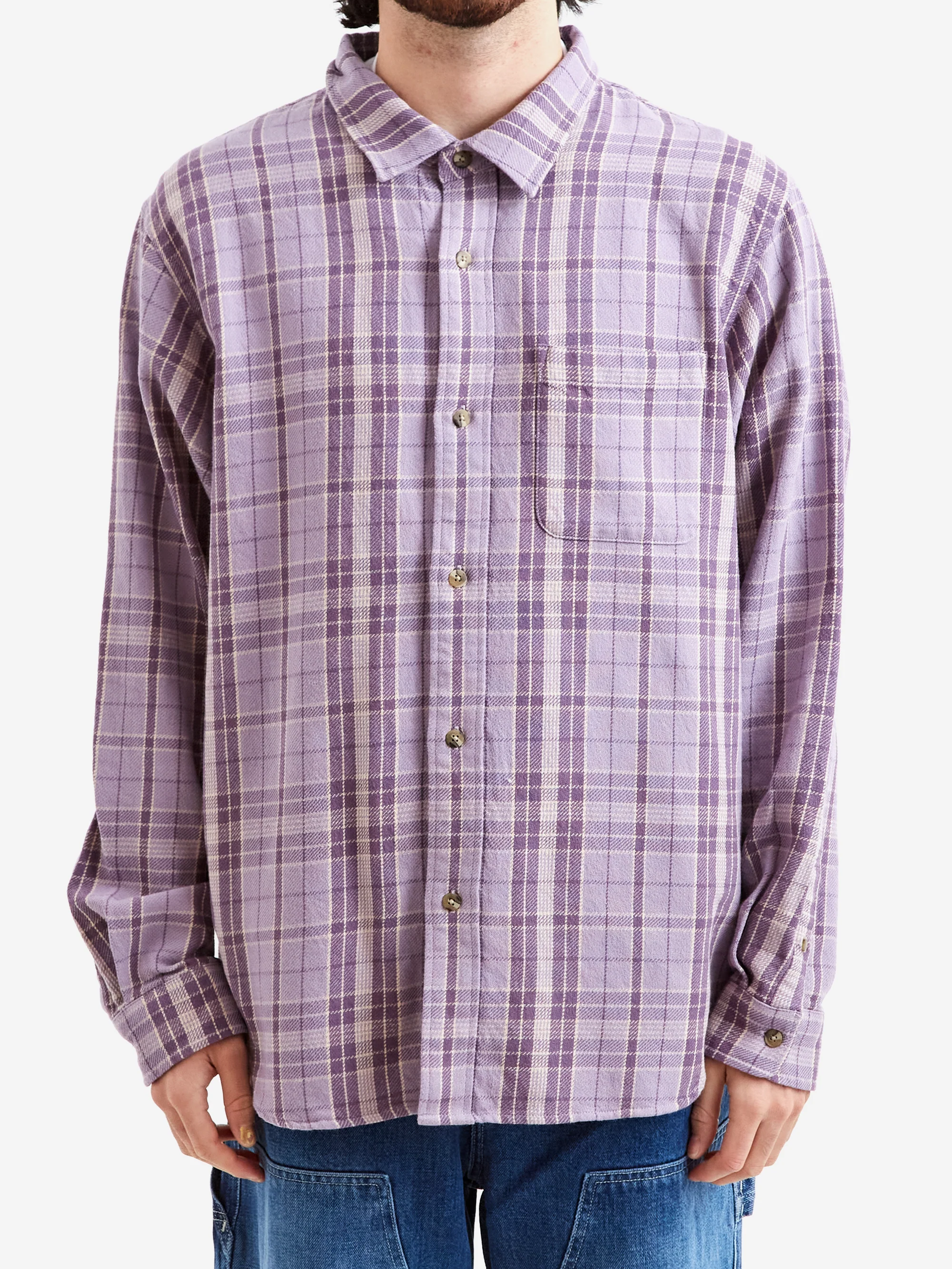 Stussy Stones Plaid Shirt - Lavender - Image 2