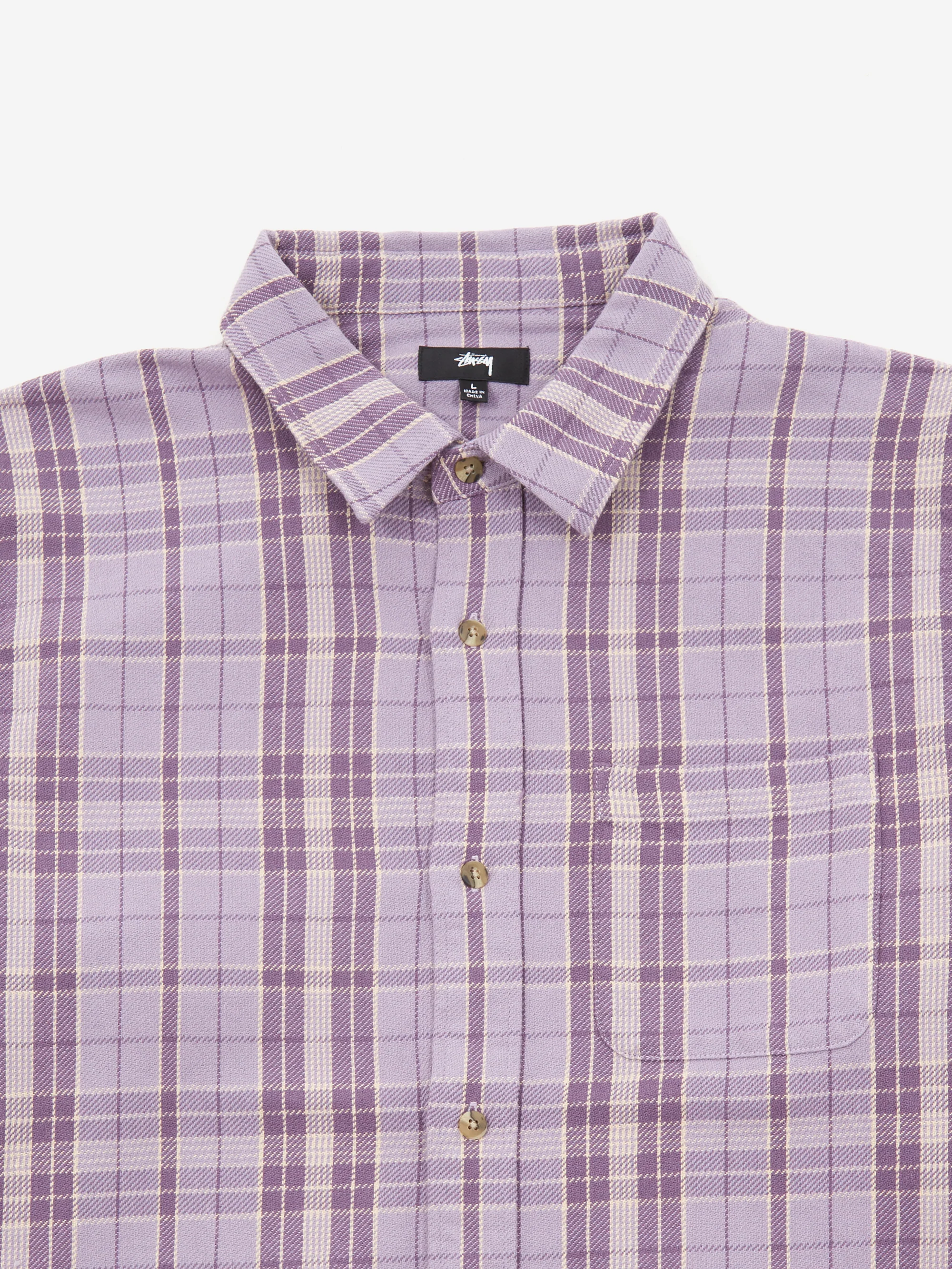 Stussy Stones Plaid Shirt - Lavender - Image 3