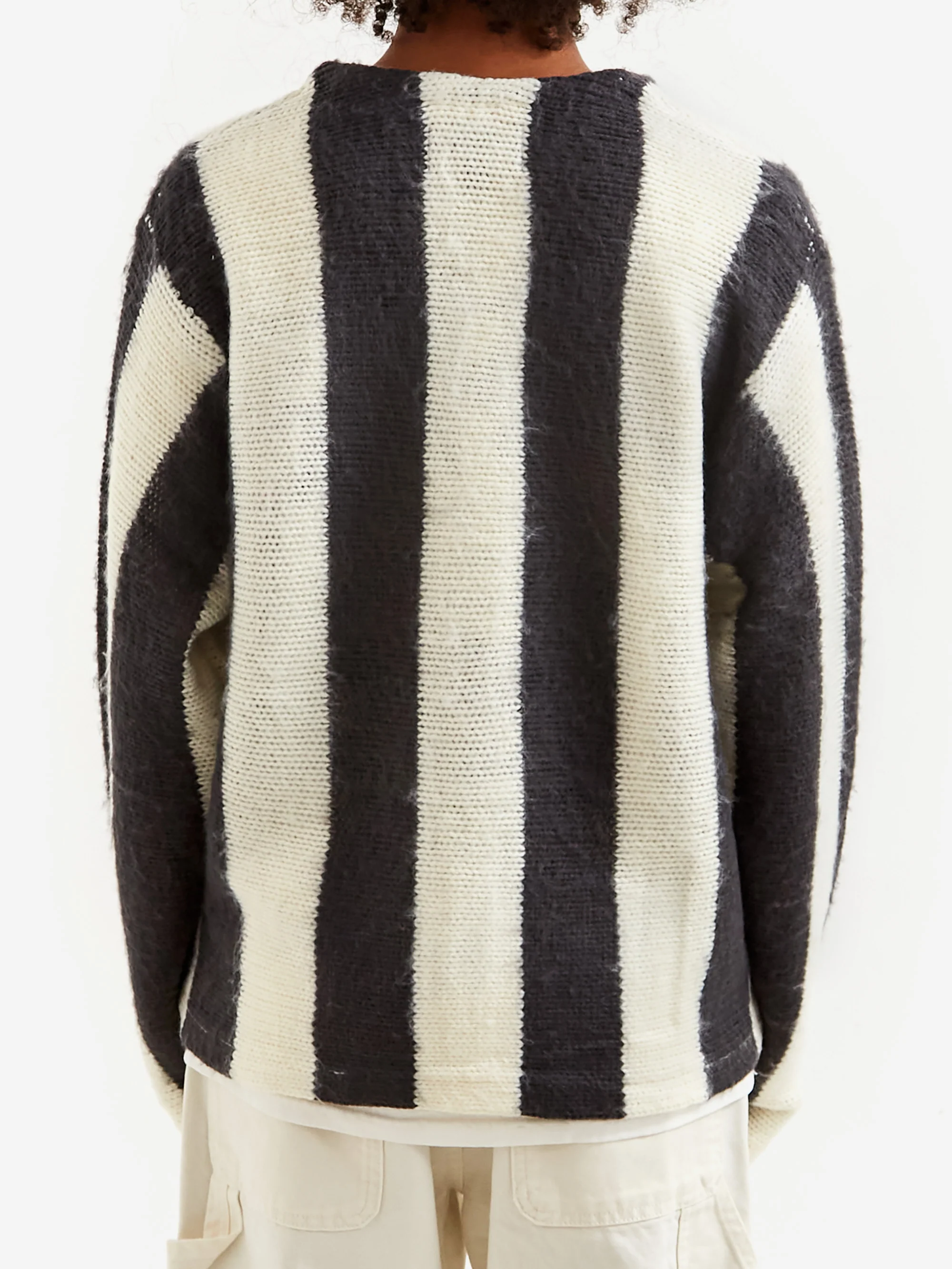 Stussy Stripe Brushed Cardigan W - Natural - Image 4