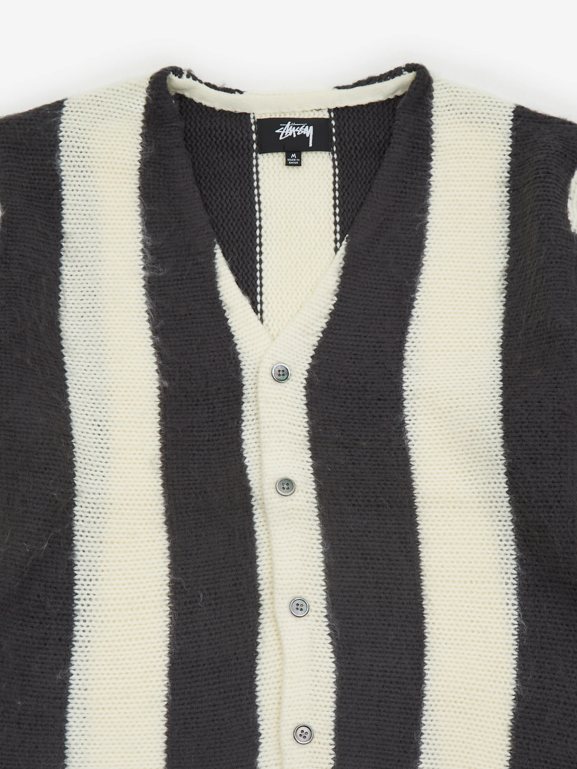 Stussy Stripe Brushed Cardigan W - Natural - Image 6