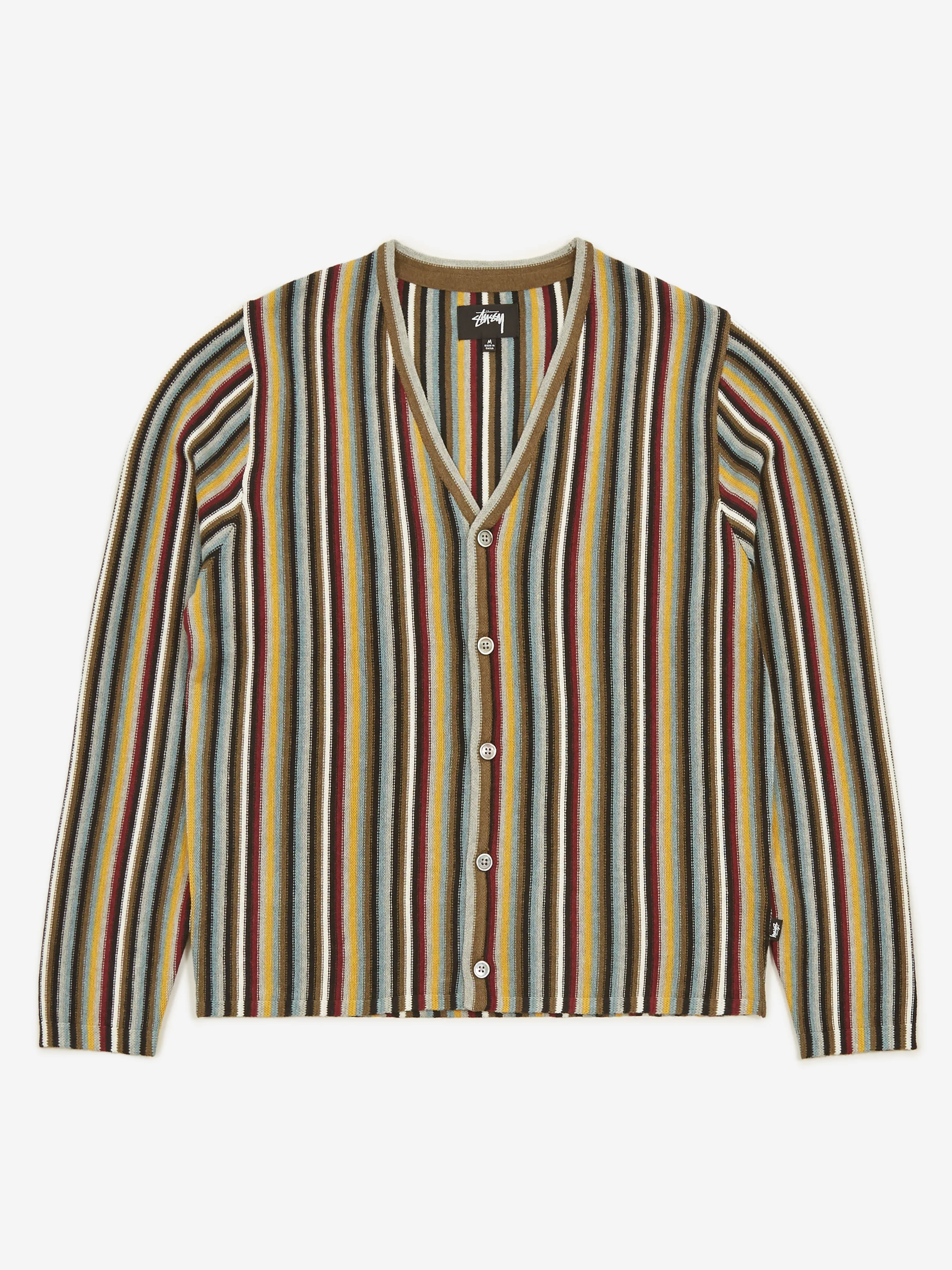 Stussy Stripe Pattern Cardigan - Multi