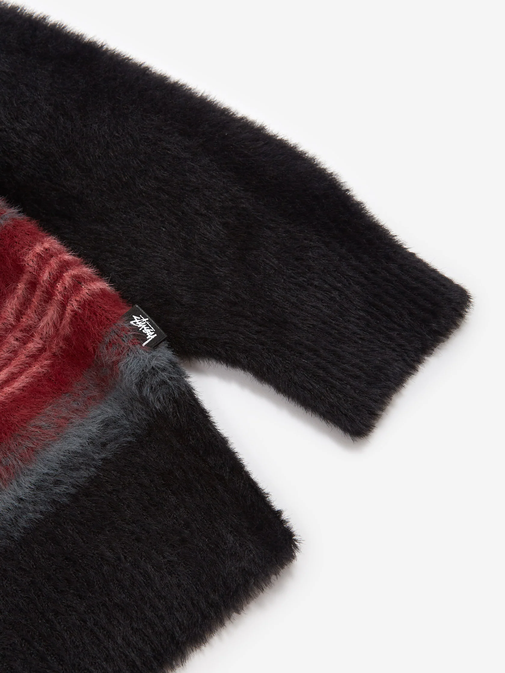 Stussy Stripe Shaggy Cardigan - Black - Image 4