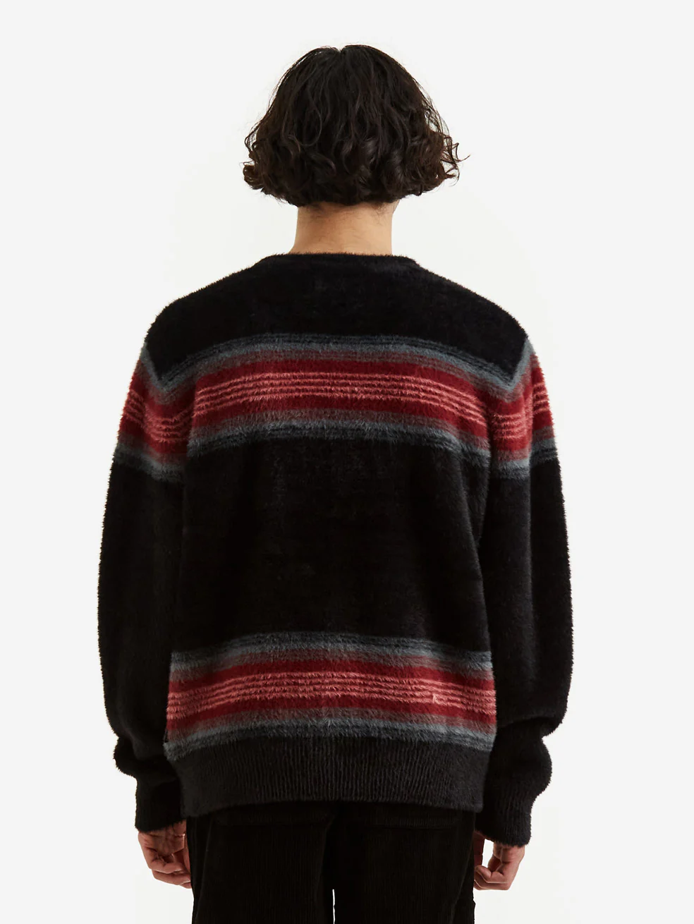 Stussy Stripe Shaggy Cardigan - Black - Image 9