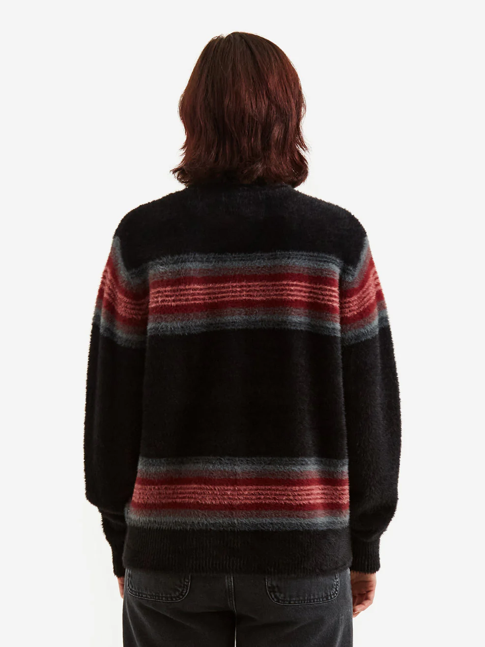 Stussy Stripe Shaggy Cardigan W - Black - Image 6