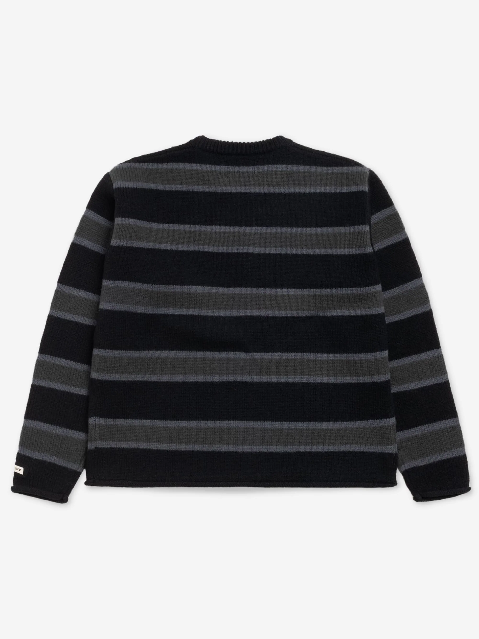 Stussy Striped Wool Sweater - Black - Image 2