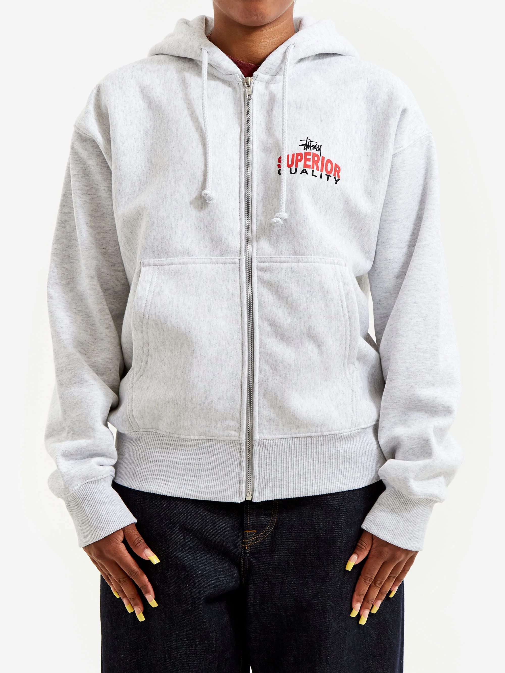 Stussy Superior Quality Zip Hood W - Ash Heather - Image 2