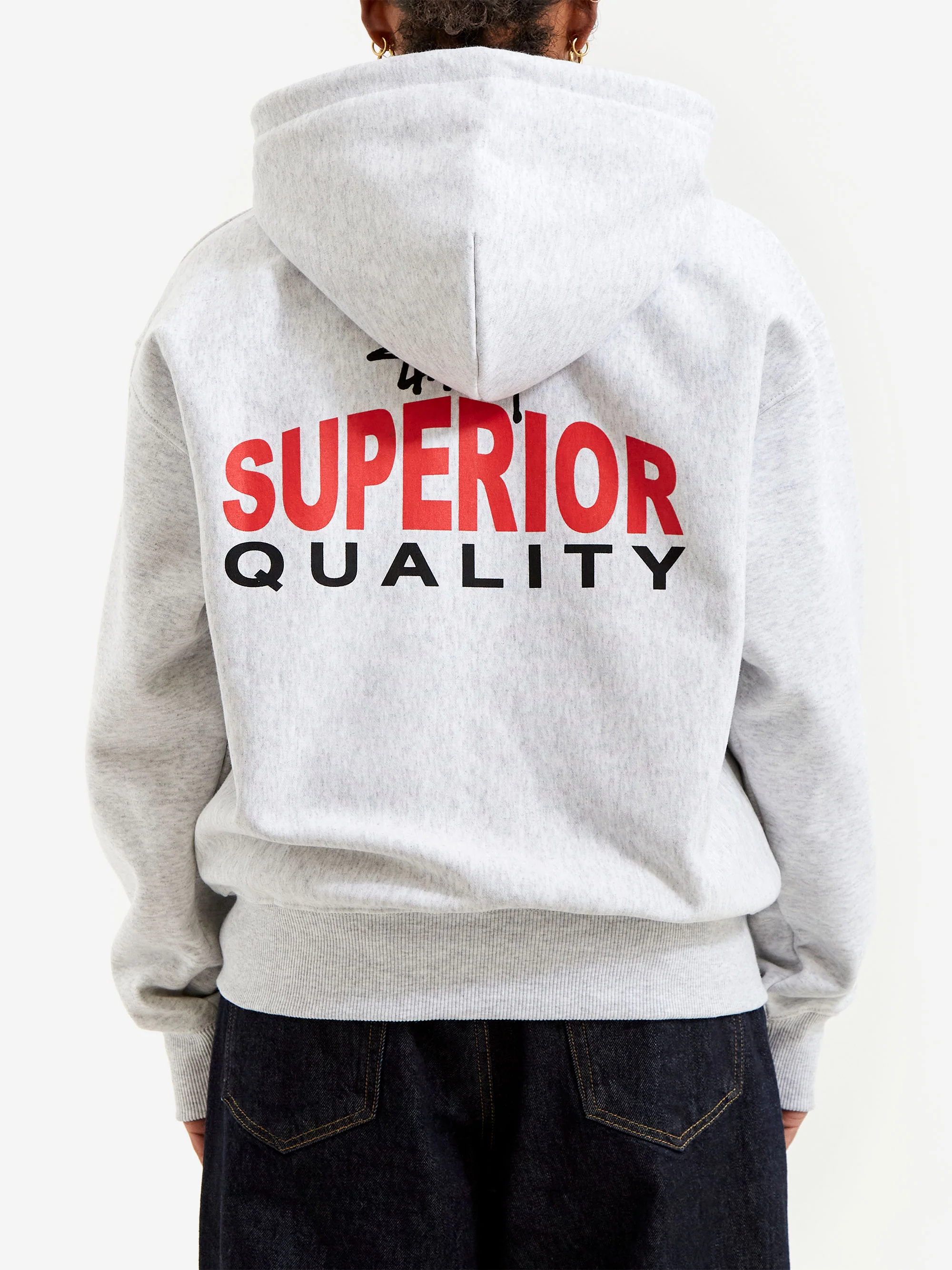 Stussy Superior Quality Zip Hood W - Ash Heather - Image 4