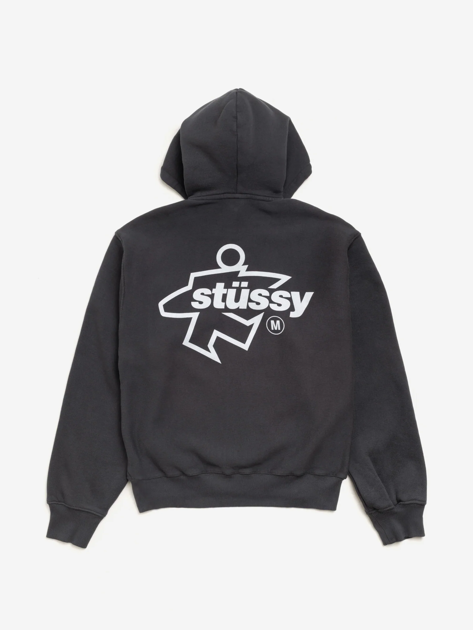 Stussy Surf Size Gar. Dyed Zip Hood - Faded Black - Image 3