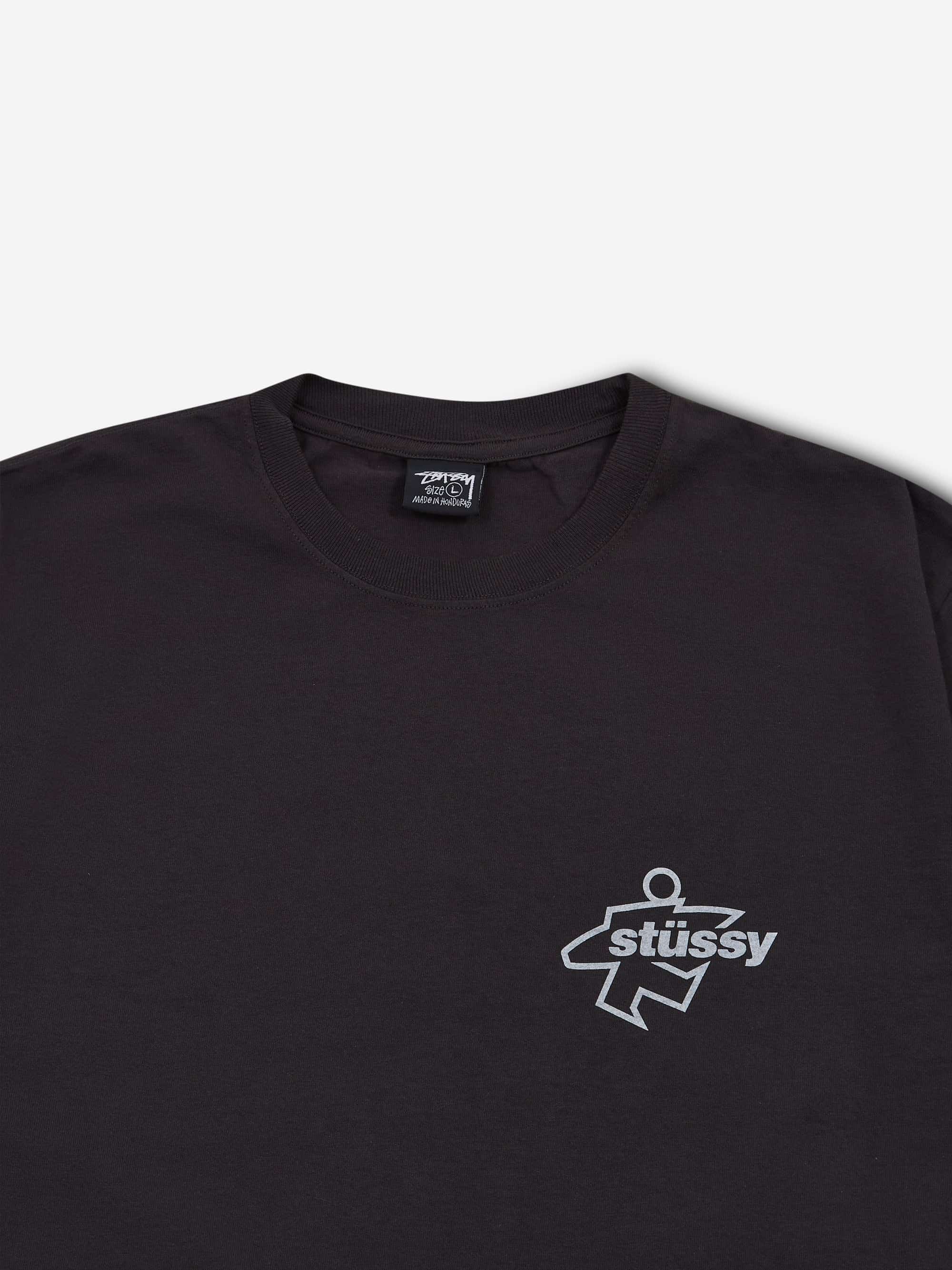 Stussy Surf Size Pig. Dyed Tee - Faded Black - Image 2
