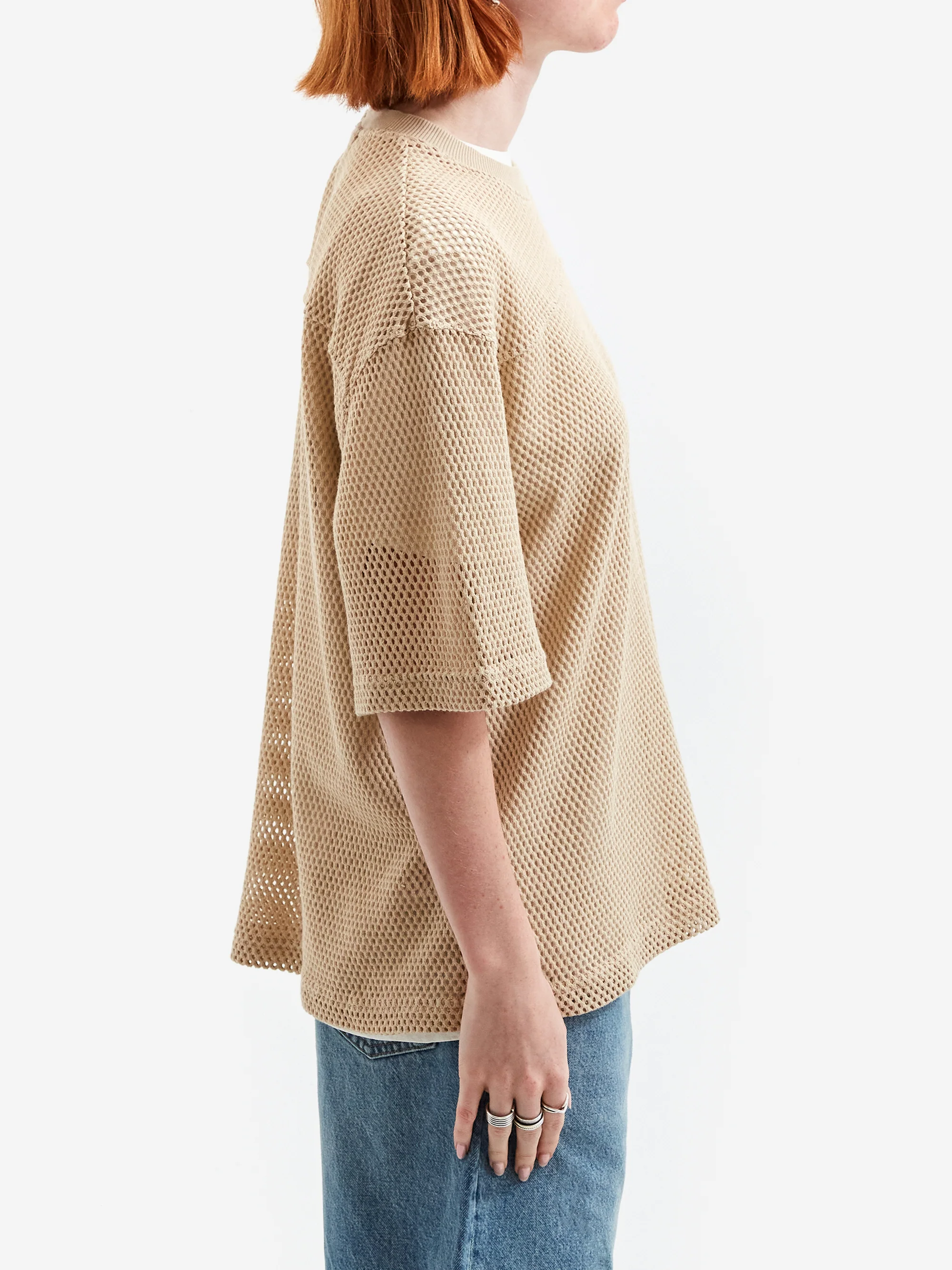Stussy Team Cotton Mesh Top - Natural - Image 2