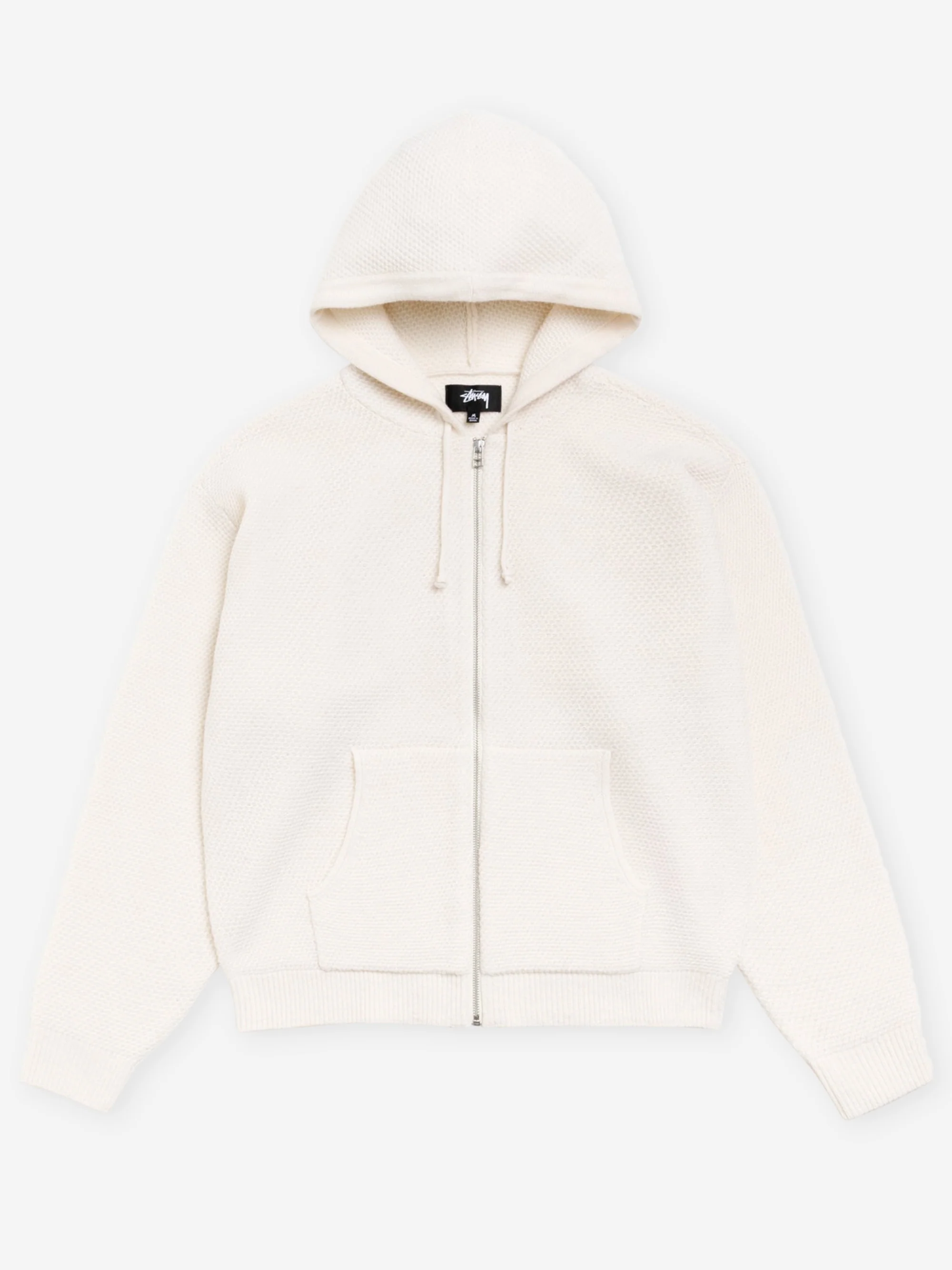 Stussy Textured Zip Hooded Sweater W - Bone