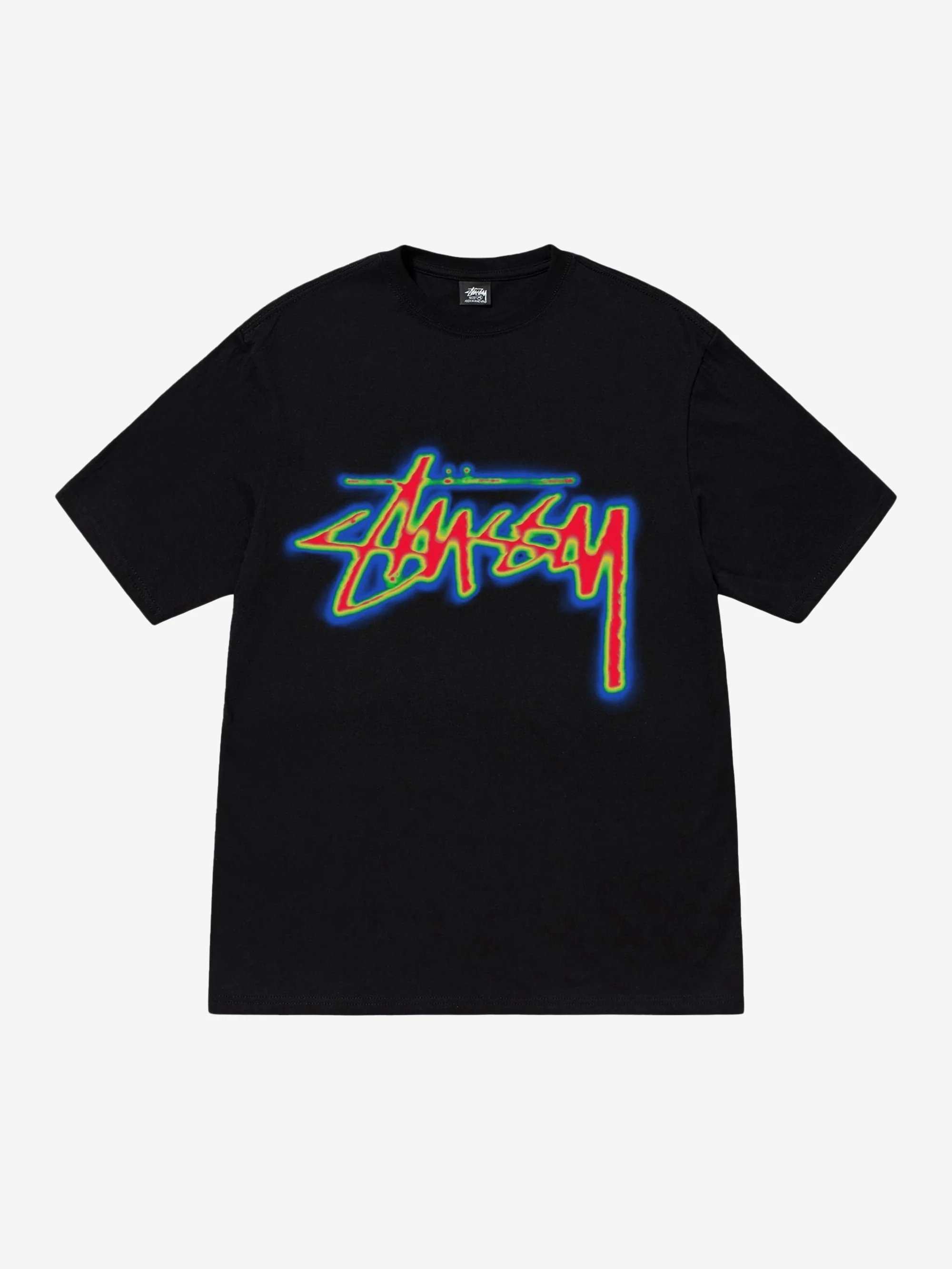 Stussy Thermal Stock T-Shirt - Black