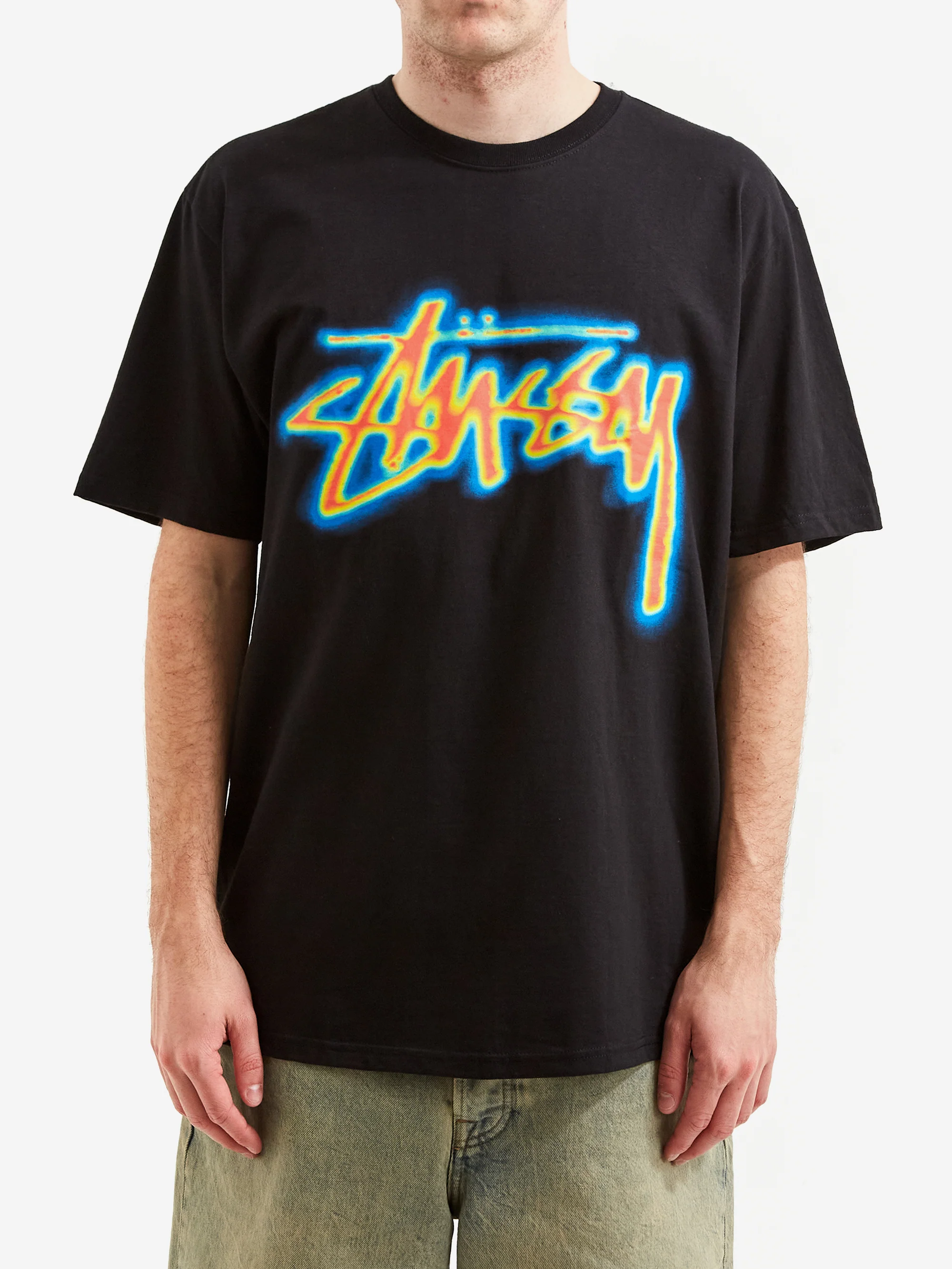 Stussy Thermal Stock T-Shirt - Black - Image 2