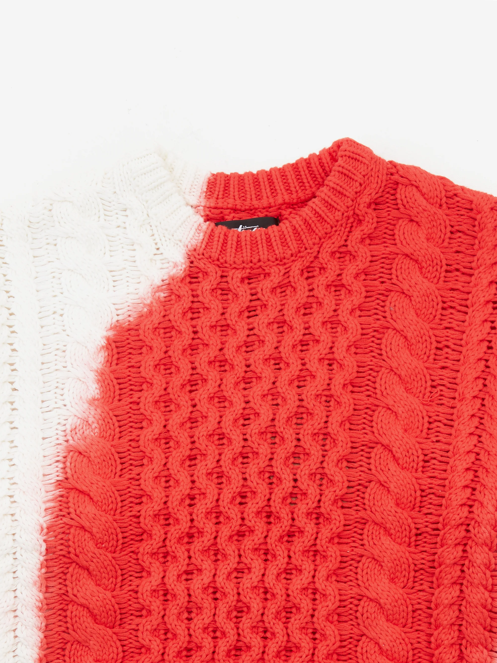 Stussy Tie Dye Fisherman Sweater - Red - Image 2