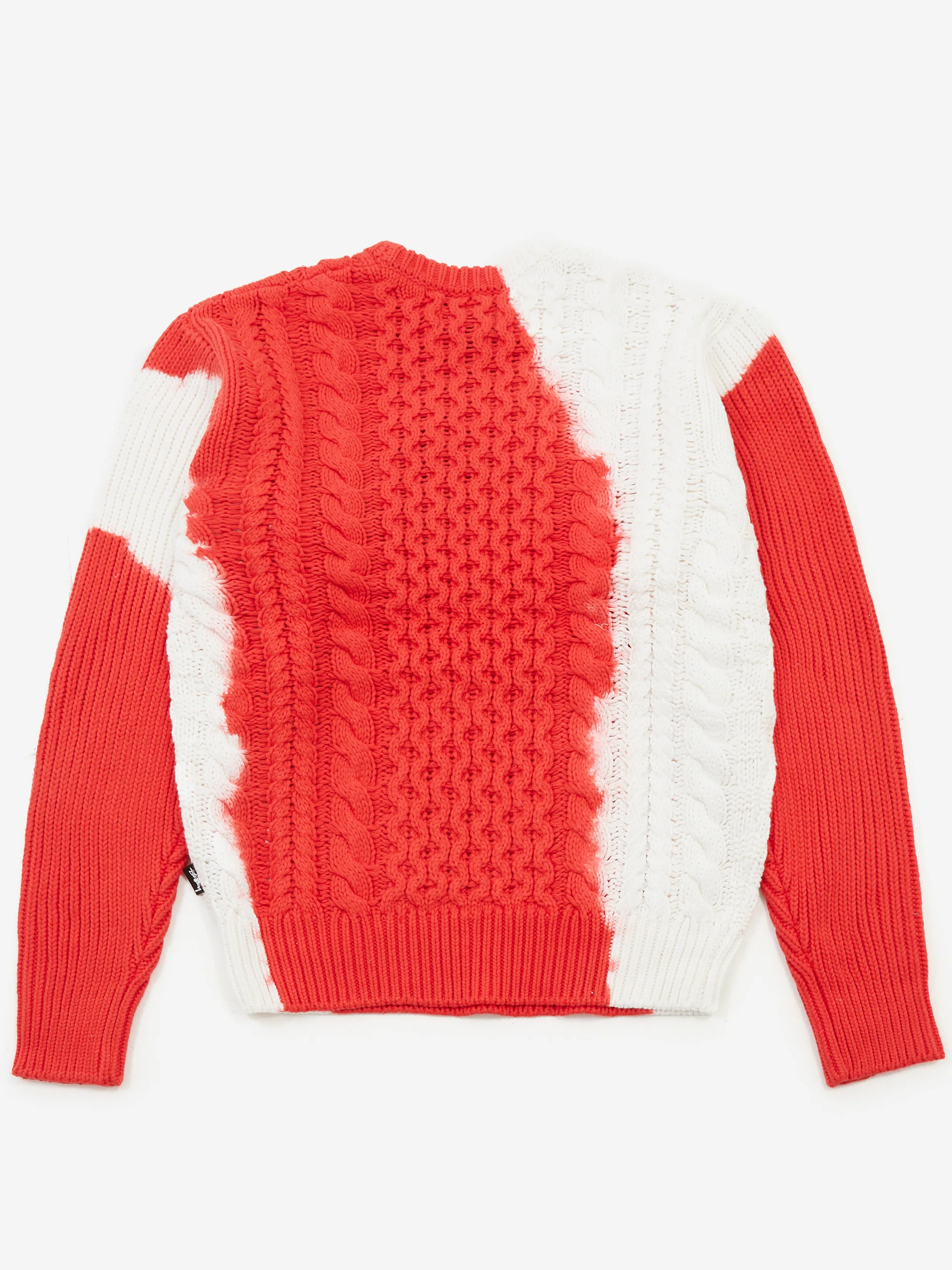 Stussy Tie Dye Fisherman Sweater - Red - Image 3