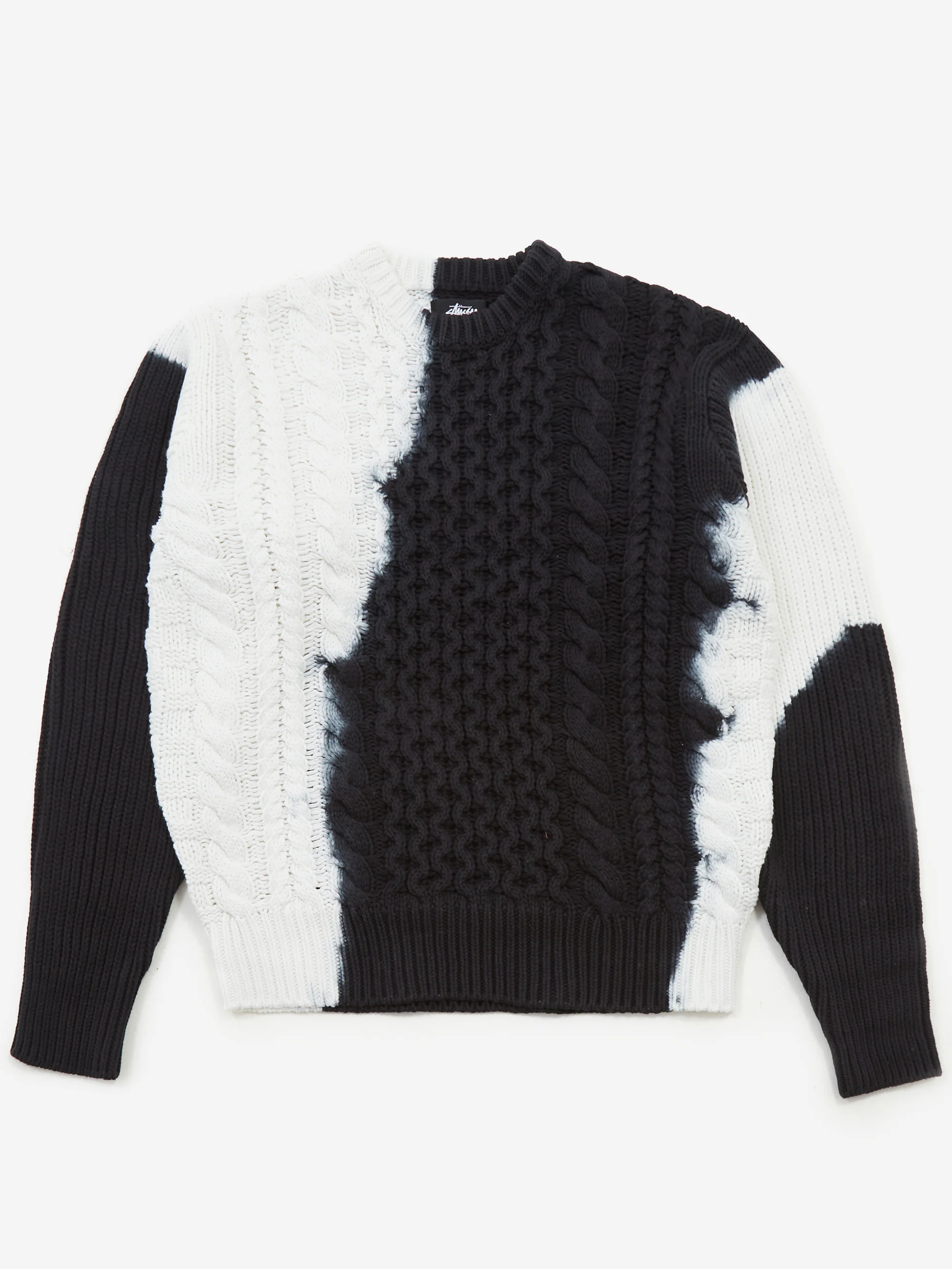Stussy Tie Dye Fisherman Sweater W - Black - Image 4
