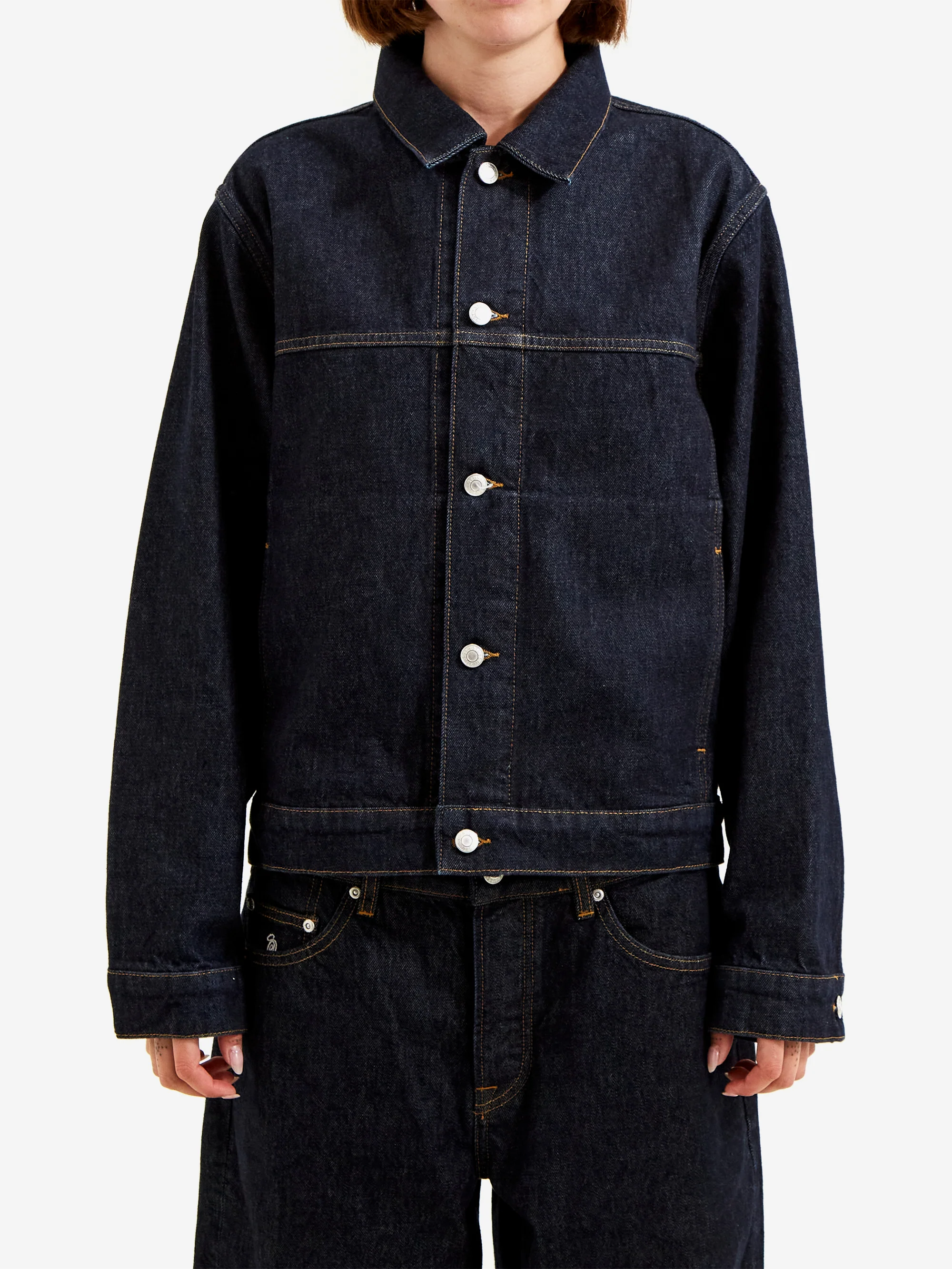 Stussy Trucker Denim W - Rinsed Indigo - Image 2