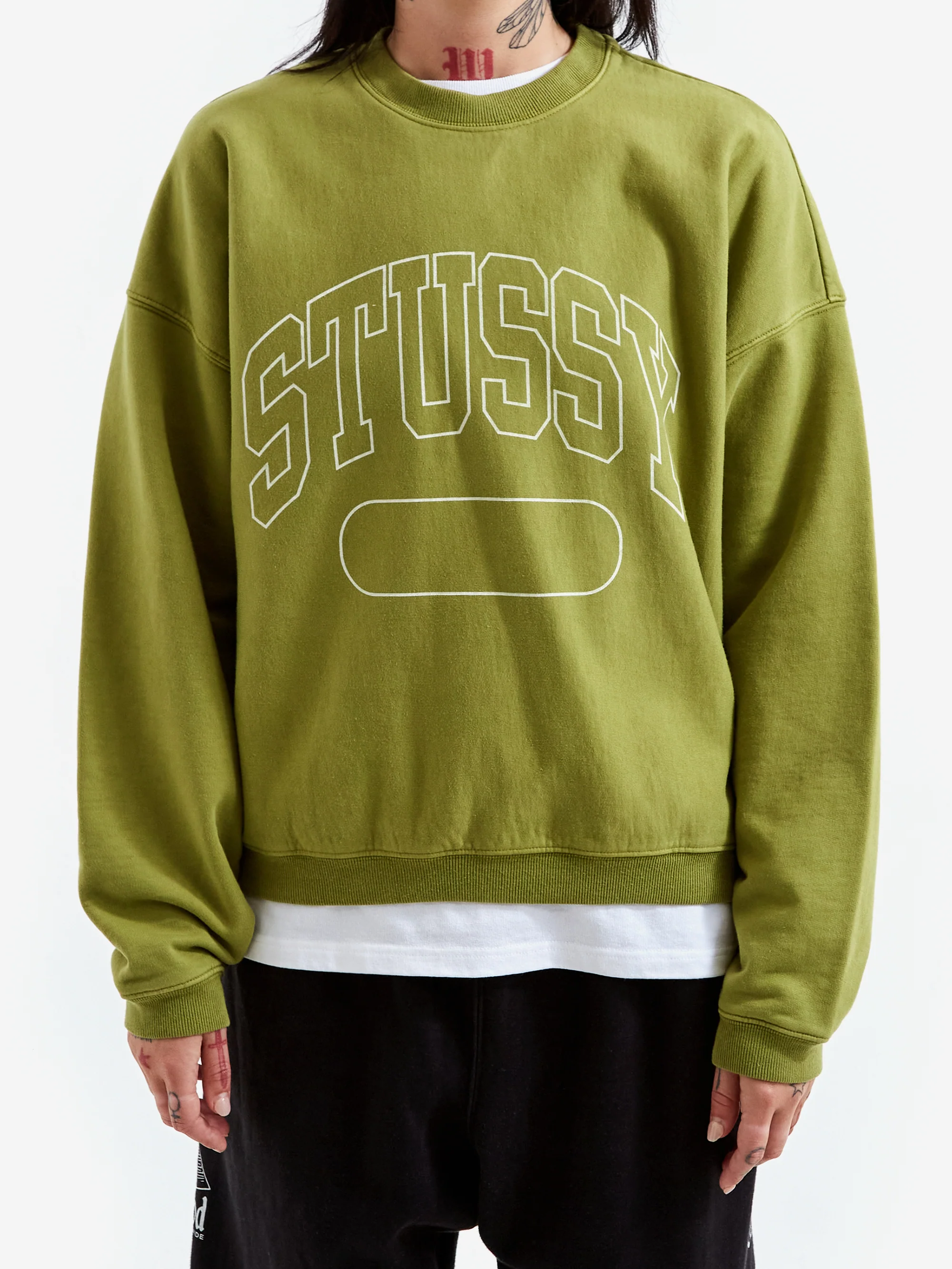 Stussy Varsity Oversized Crew W - Green