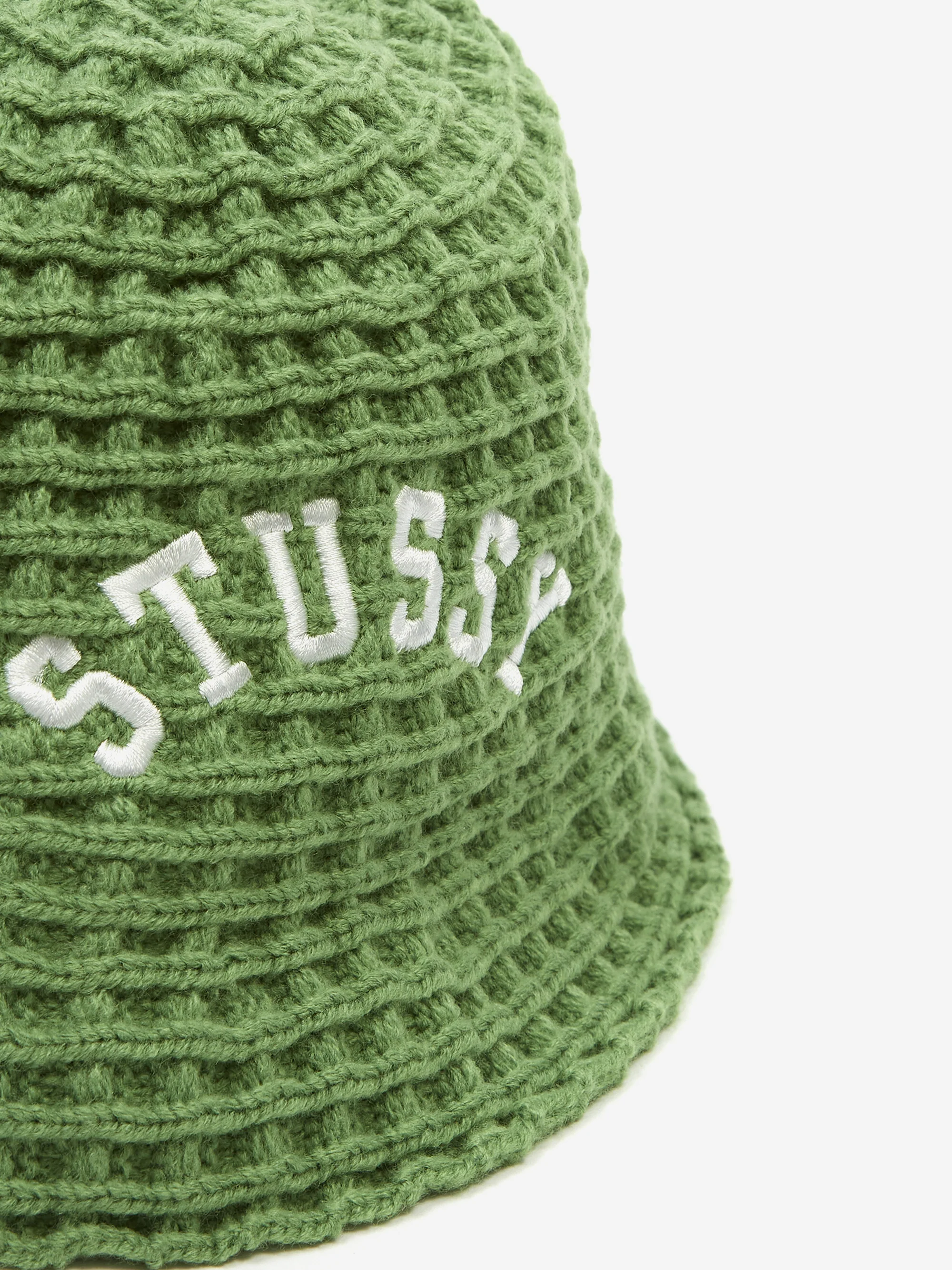 Stüssy Waffle Knit Bucket Hat W - Green - Image 2