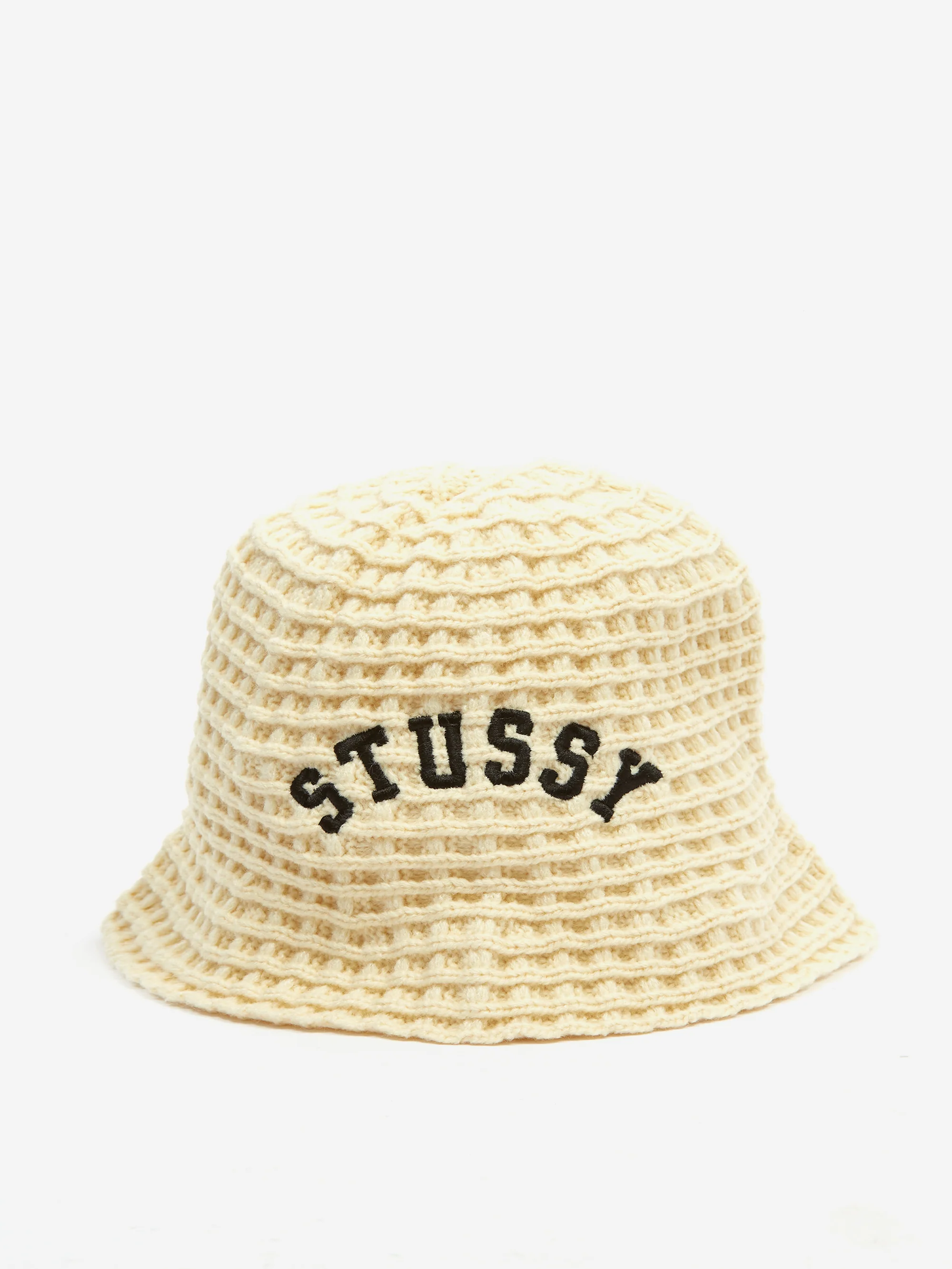 Stüssy Waffle Knit Bucket Hat W - Bone