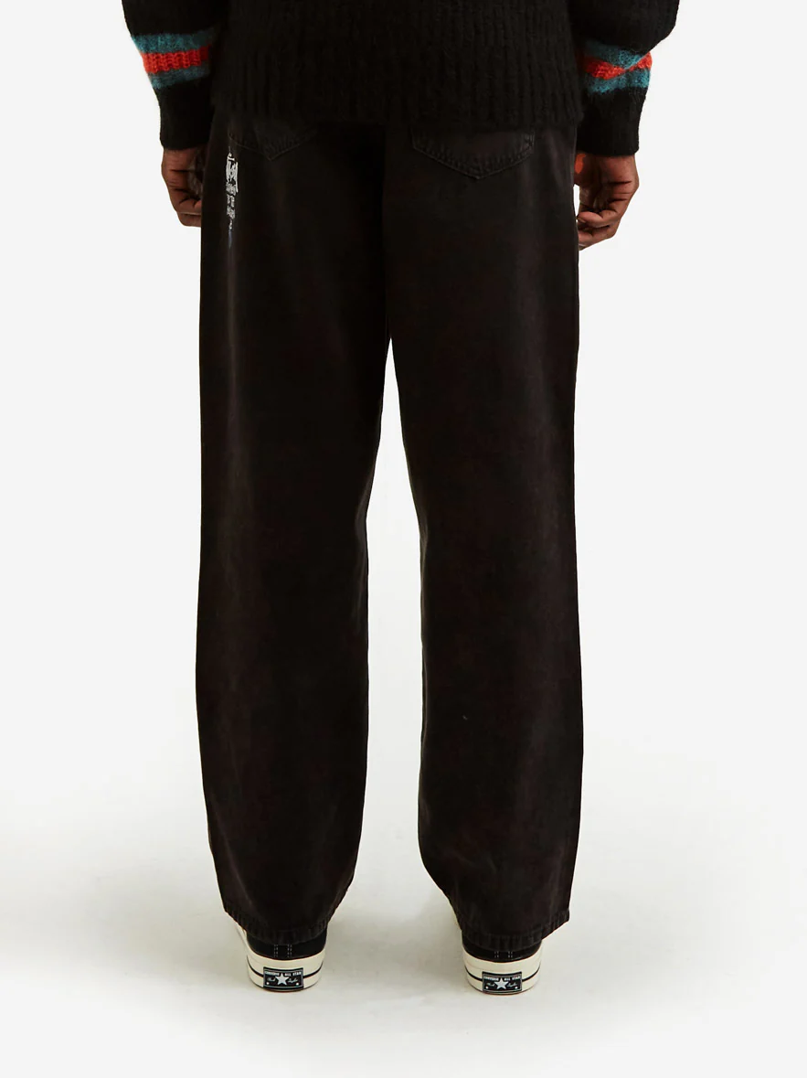 Stussy Washed Canvas Big Ol' Jeans - Black - Image 7