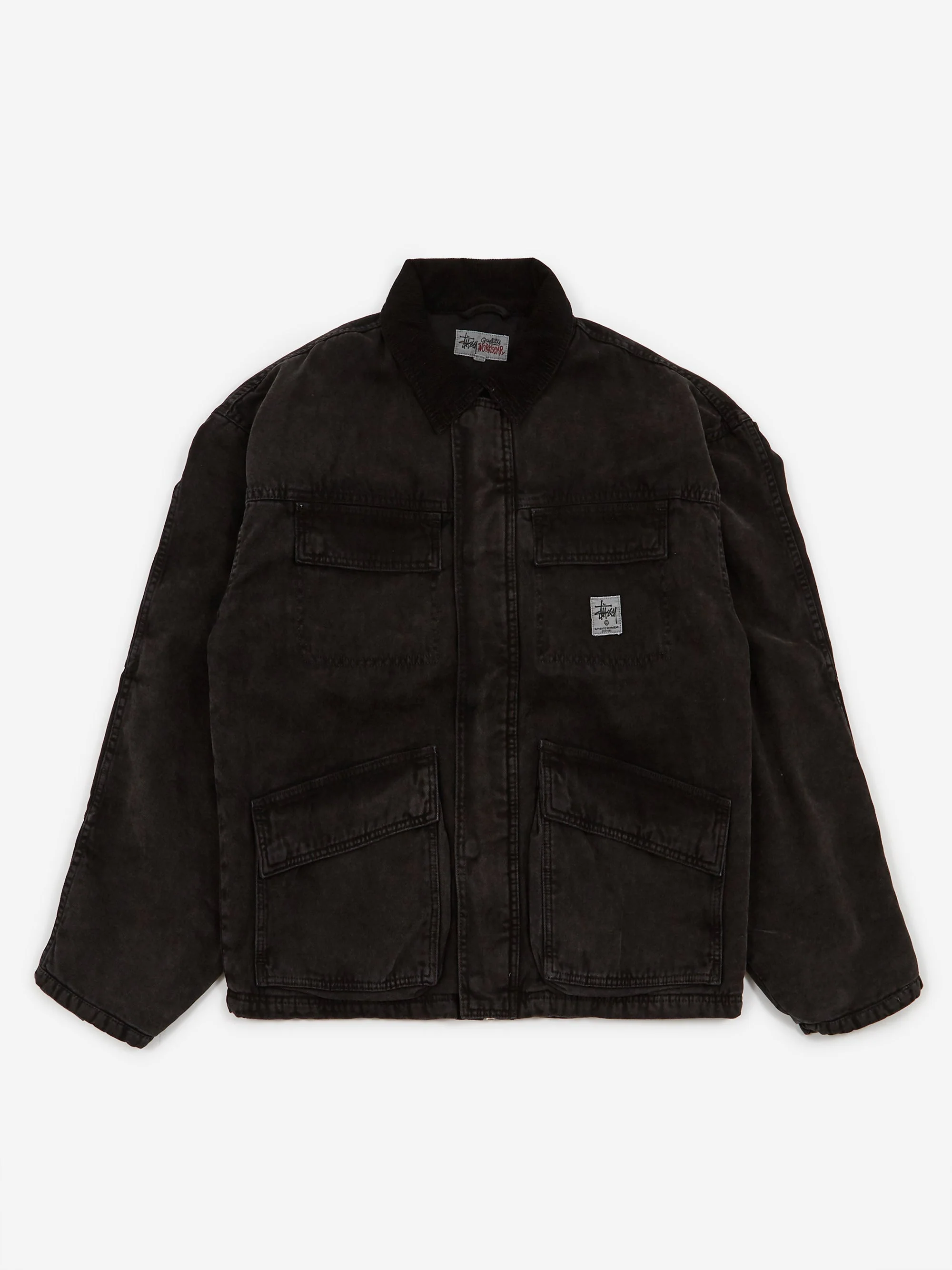 Stussy Washed Canvas Shop Jacket - Black