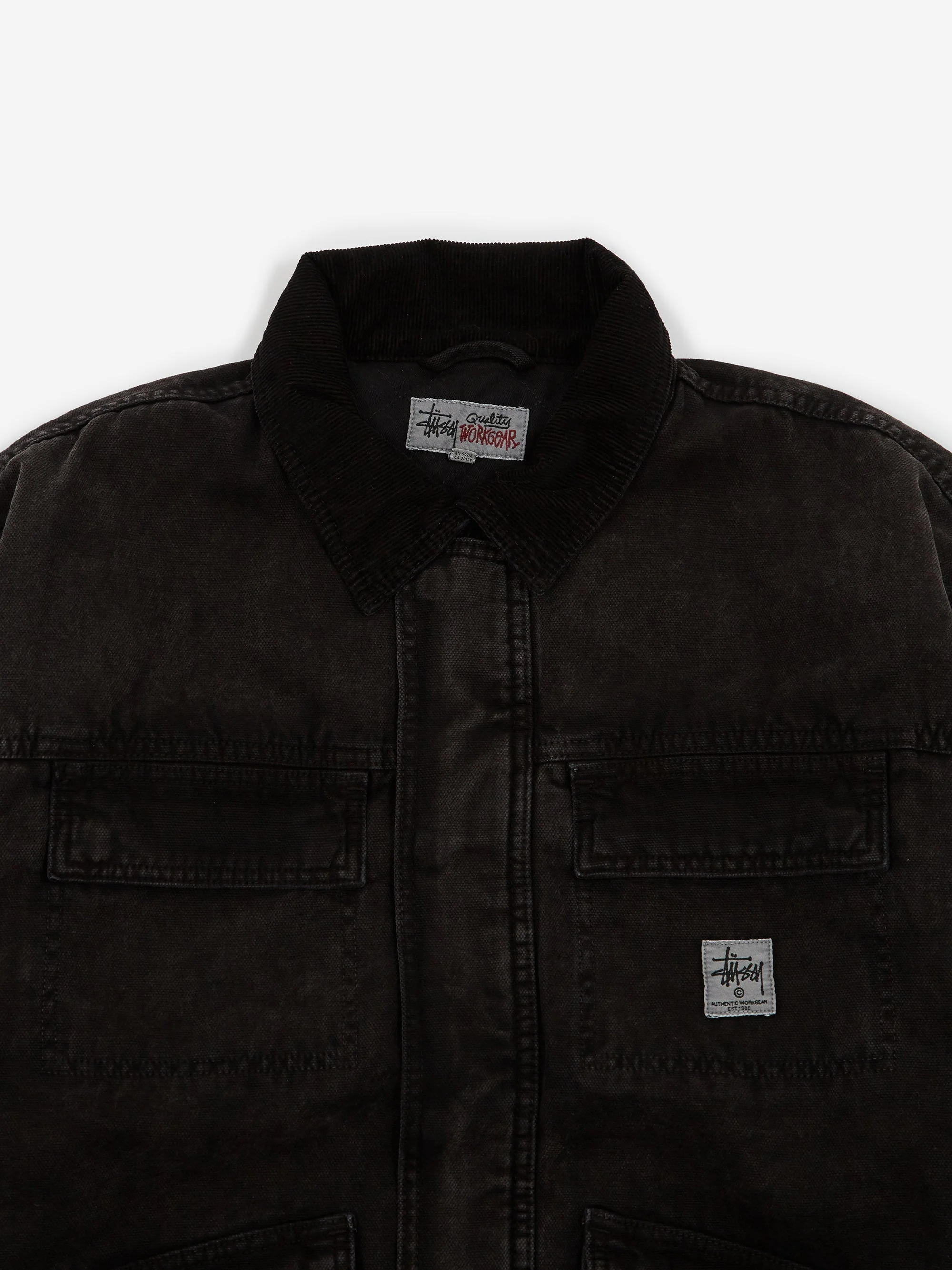 Stussy Washed Canvas Shop Jacket - Black - Image 3