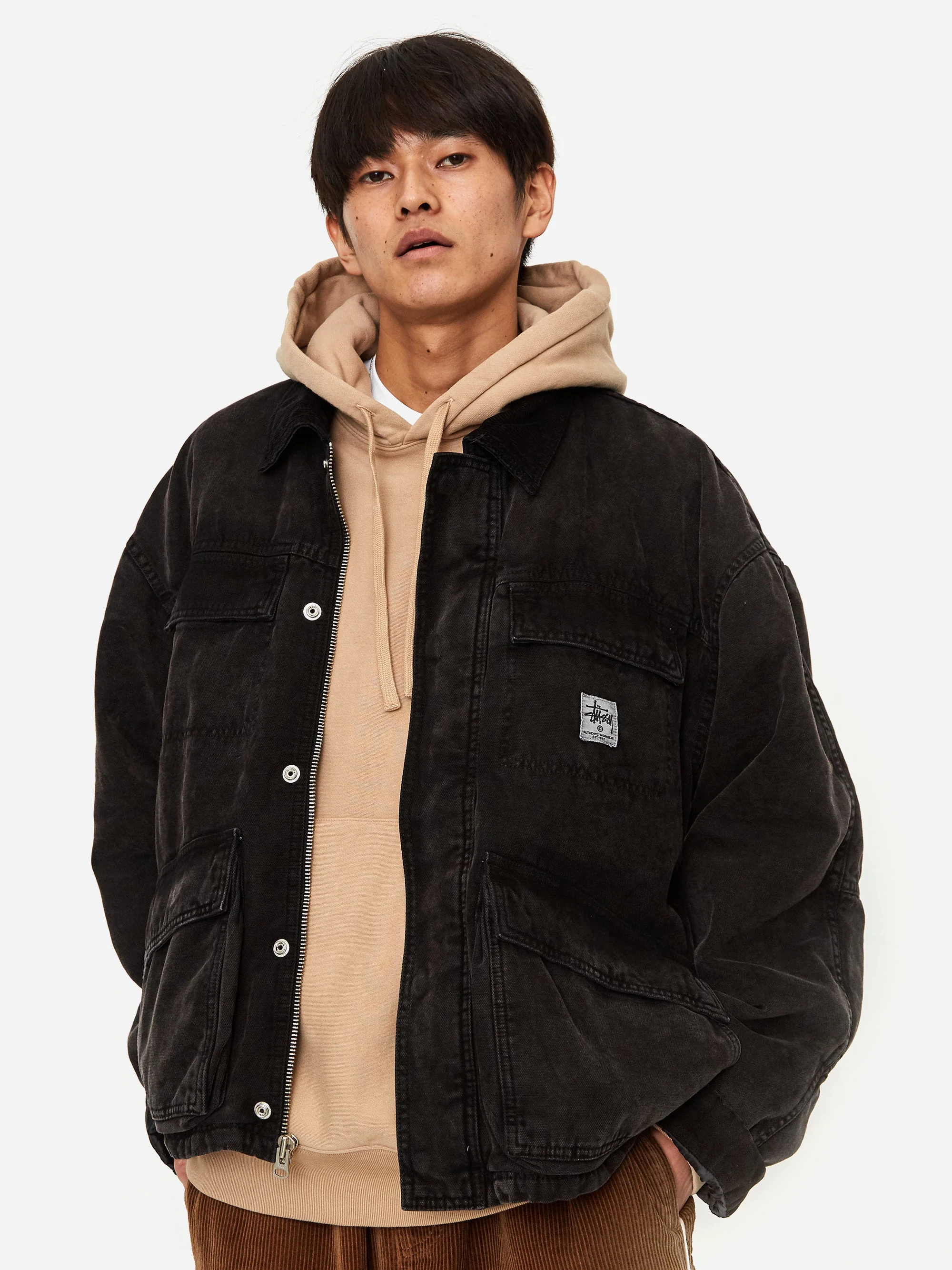 Stussy Washed Canvas Shop Jacket - Black - Image 5